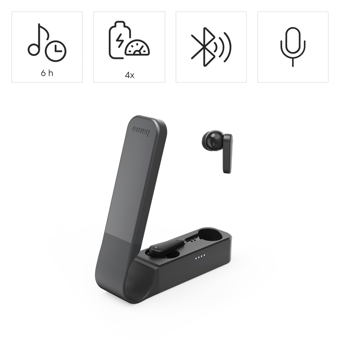 Hama Bluetooth-Kopfhörer »Bluetooth Kopfhörer (TWS Wireless Headset, kabellos, In-Ear, ENC, App)«