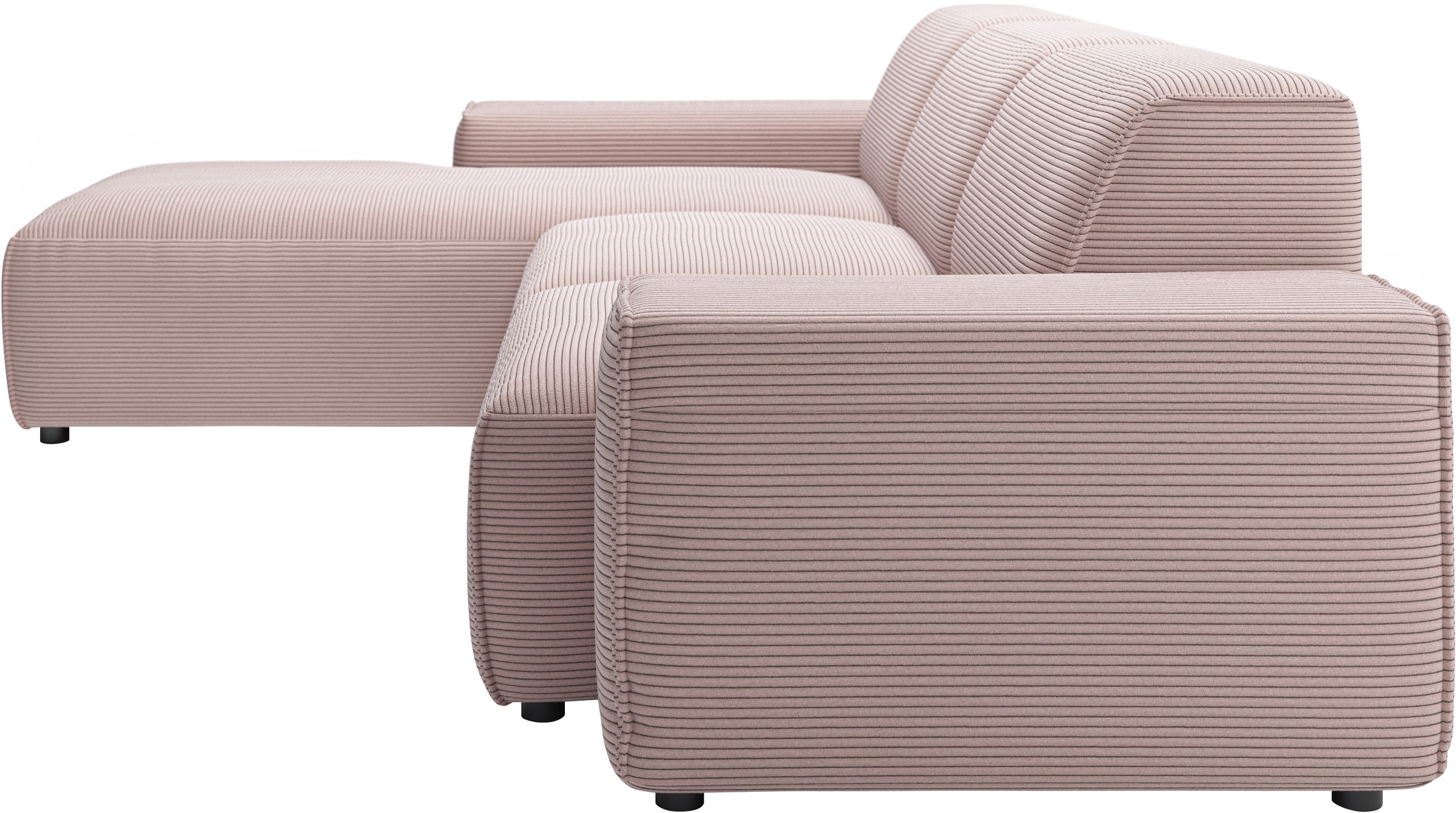 andas Ecksofa »Glimminge L-Form auch in Breitcord, Feincord + Easy care-Bezug,«, Breite 264, Zierkissen