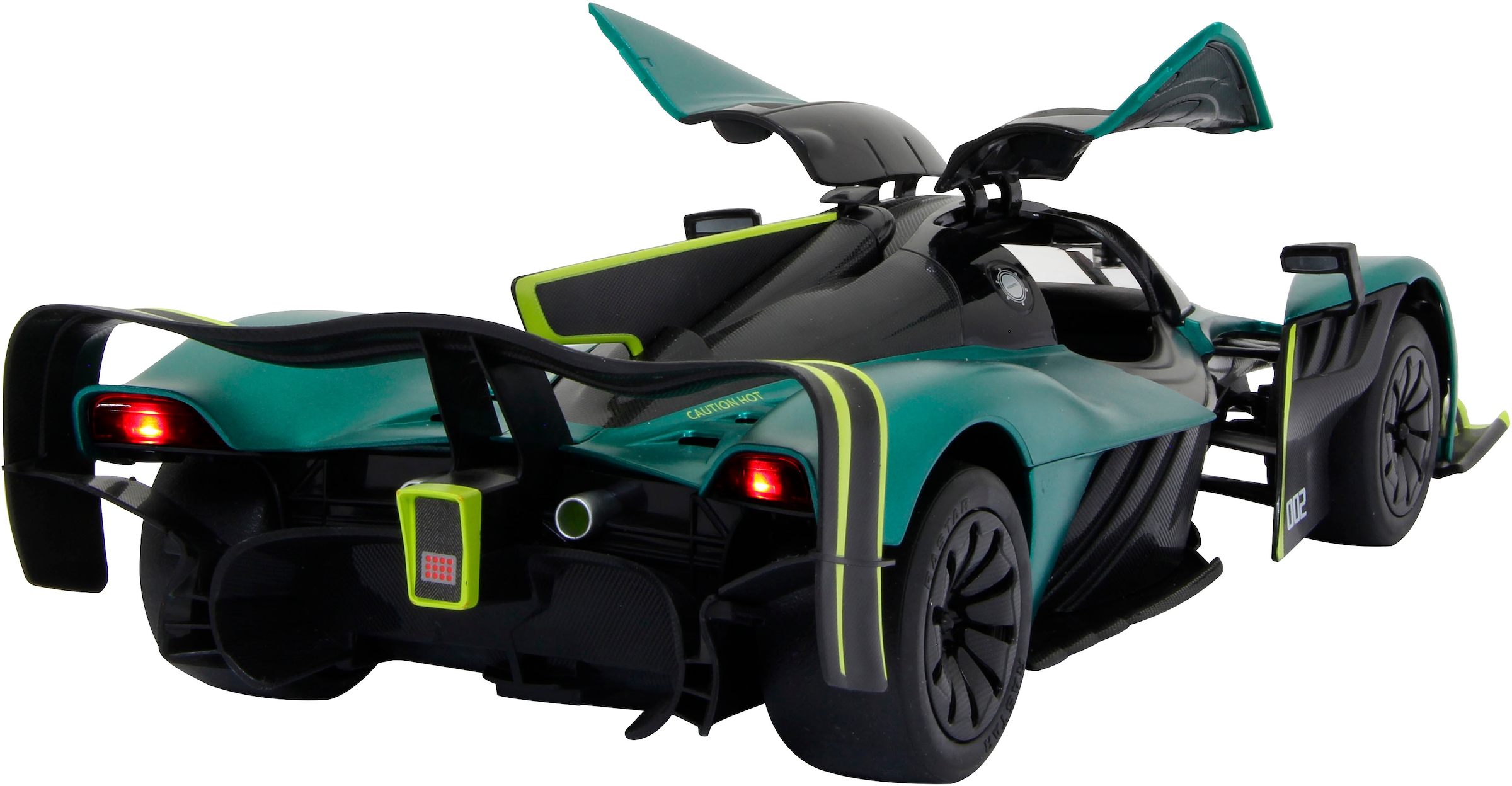 Jamara RC-Auto »Aston Martin Valkyrie AMR Pro, dunkelgrün, 2,4GHz, Tür manuell«, mit LED Beleuchtung