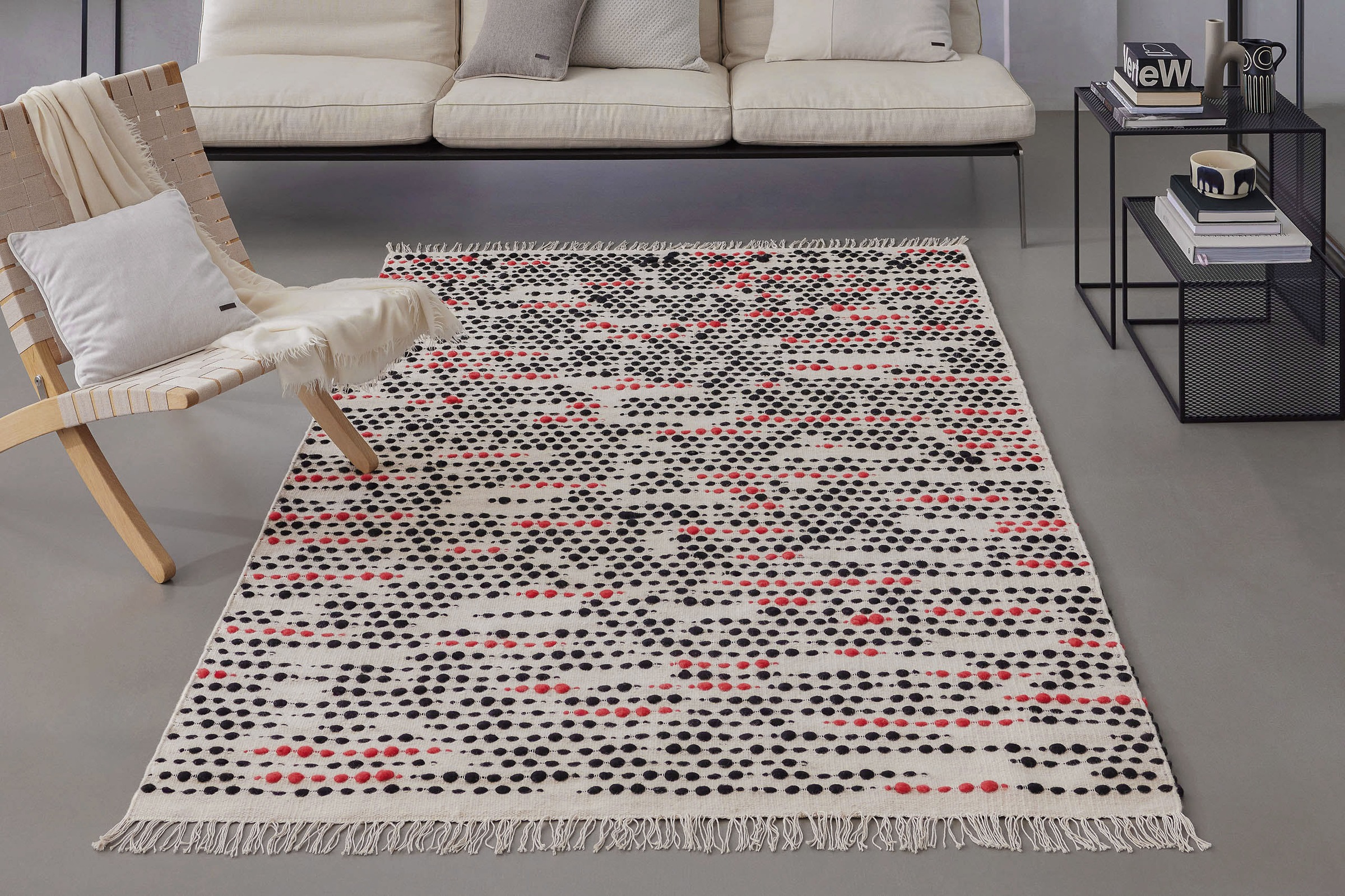 Wecon home Teppich »London Red«, rechteckig, 11 mm Höhe, handgewebt, robust, strapazierfähig, skandinavisch, Naturfaser