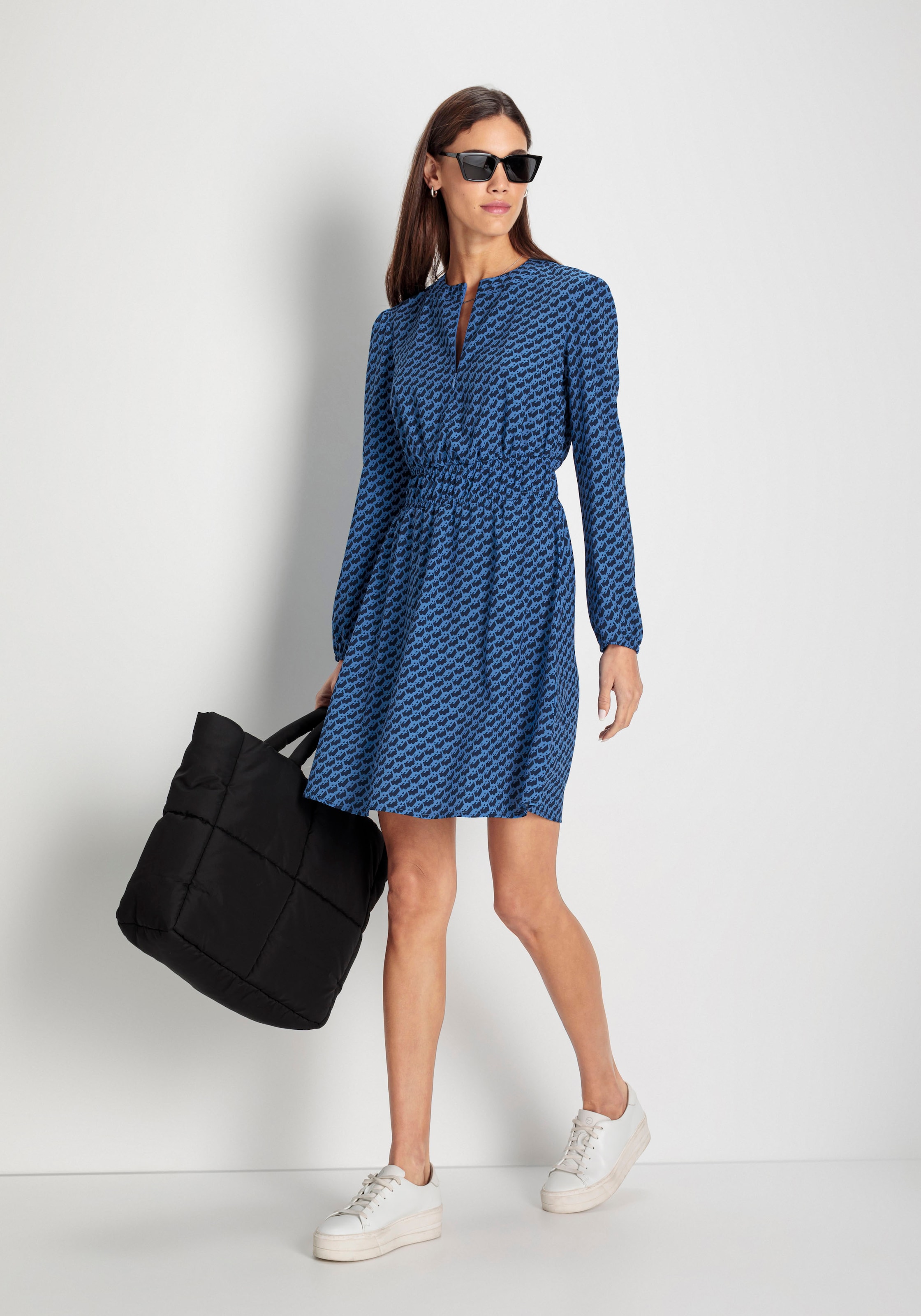 HECHTER PARIS Midikleid, mit elegantem Allover-Print