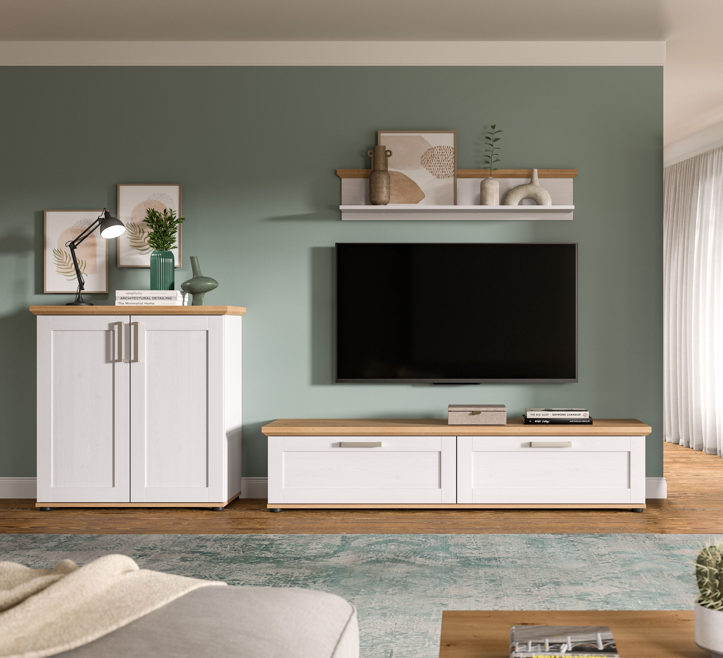 Home affaire Wohnwand »Cosenza«, (Set, 3 St.), Cosenza, Breite: 260 cm, Hig günstig online kaufen