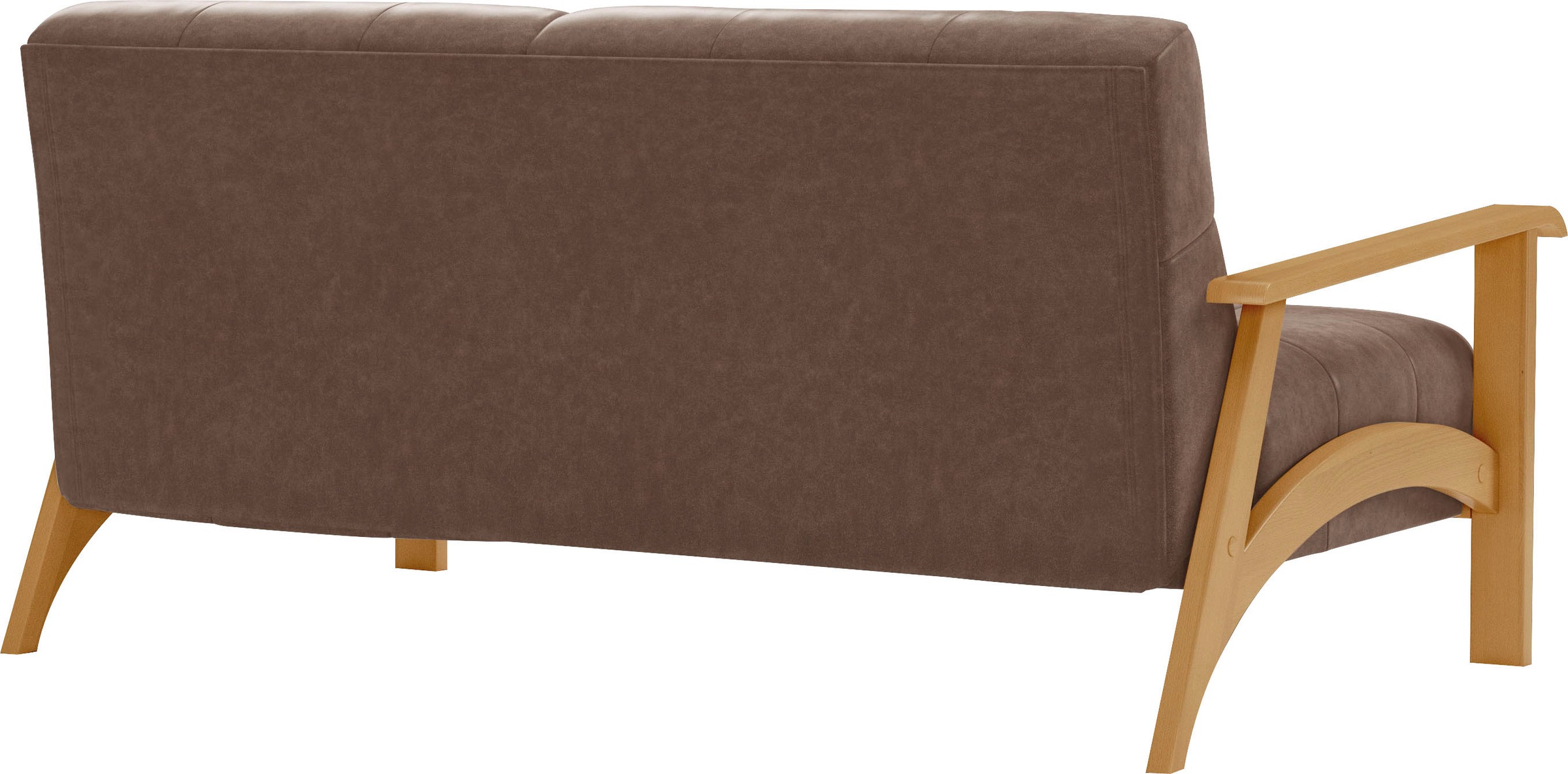 sit&more 2,5-Sitzer »Billund«, Armlehnen aus eichefarbigem Buchenholz, verschiedene Bezüge und Farben