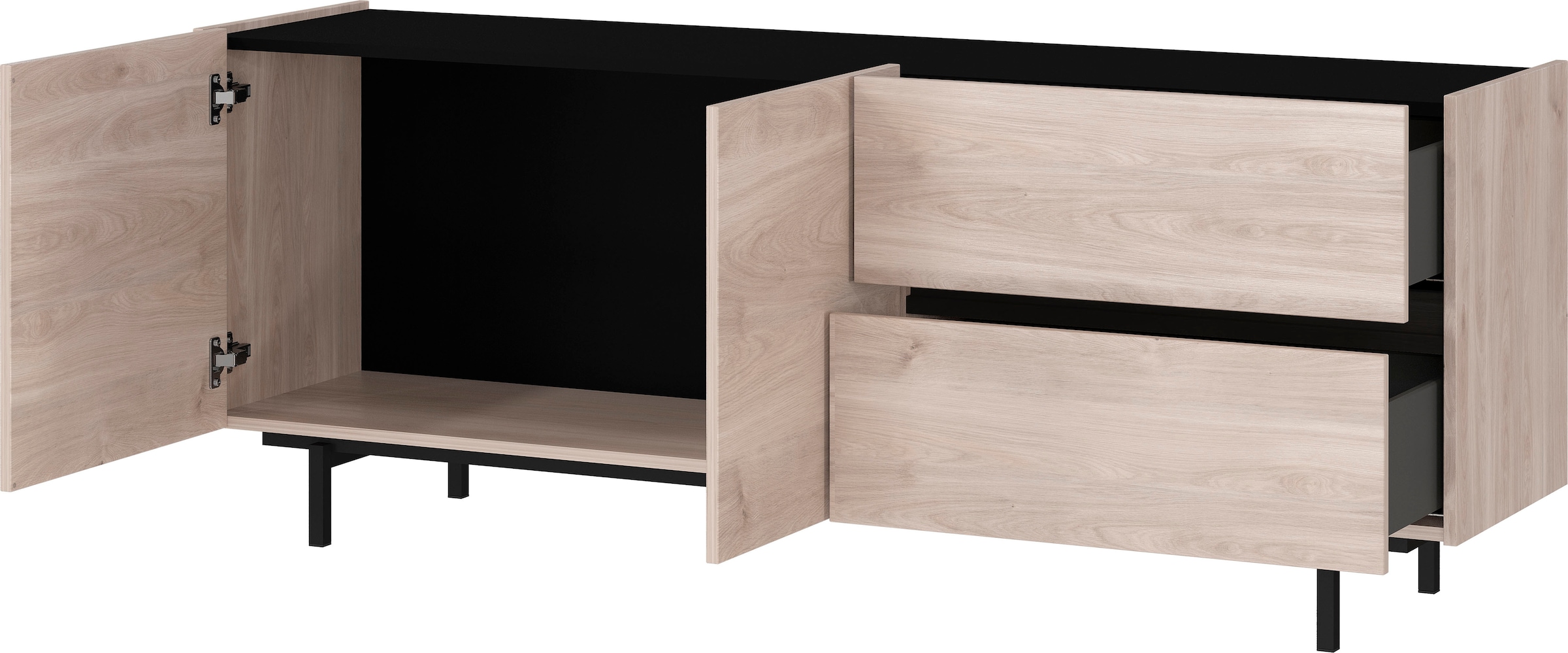 GERMANIA Wohnzimmer-Set »Cantoria«, (Set, 3 St.), mit Sideboard, Highboard, Lowboard, griffloses Design