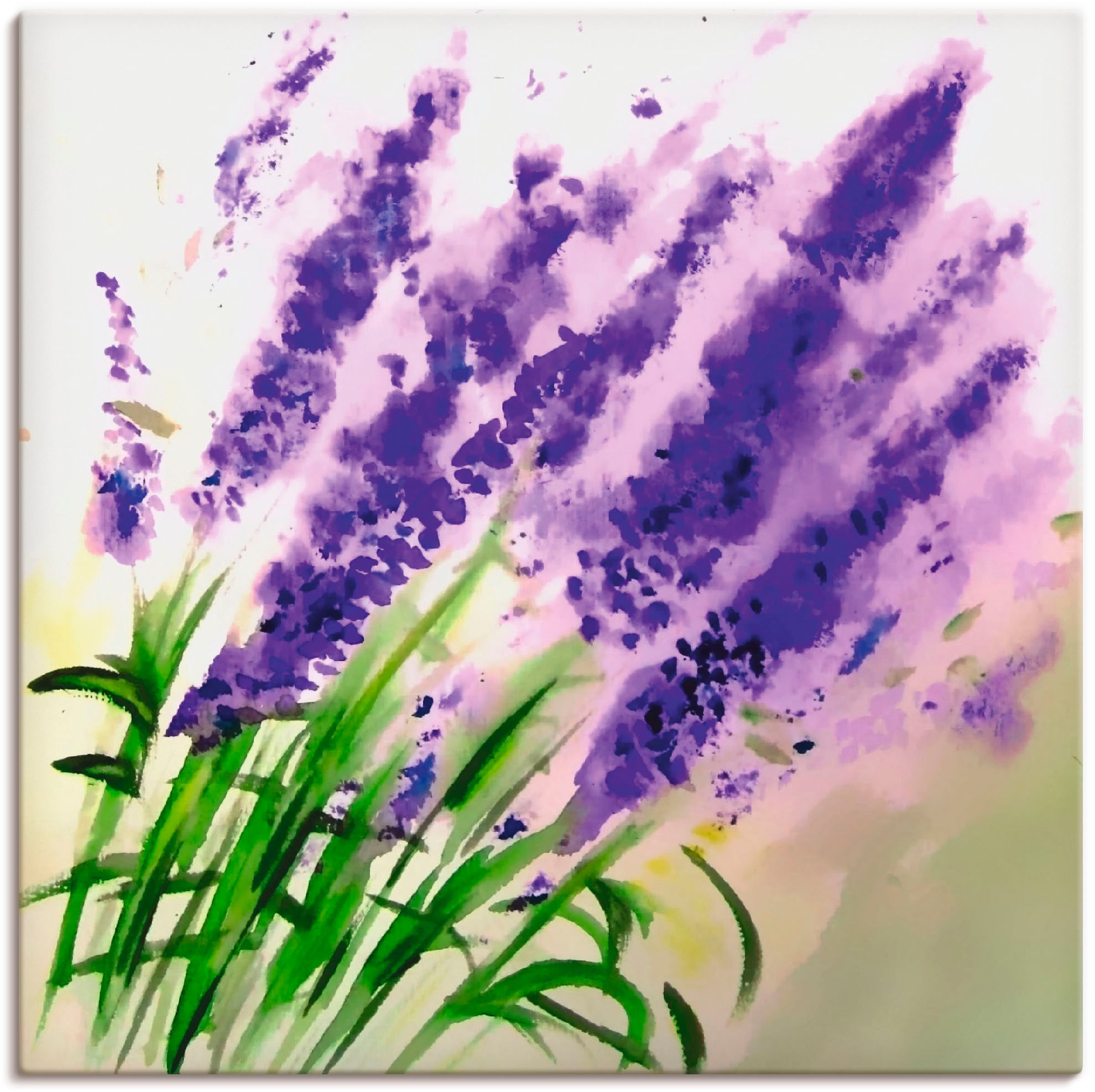 Artland Leinwandbild »Lavendel-aquarell«, Blumen, (1 St.), auf Keilrahmen g günstig online kaufen