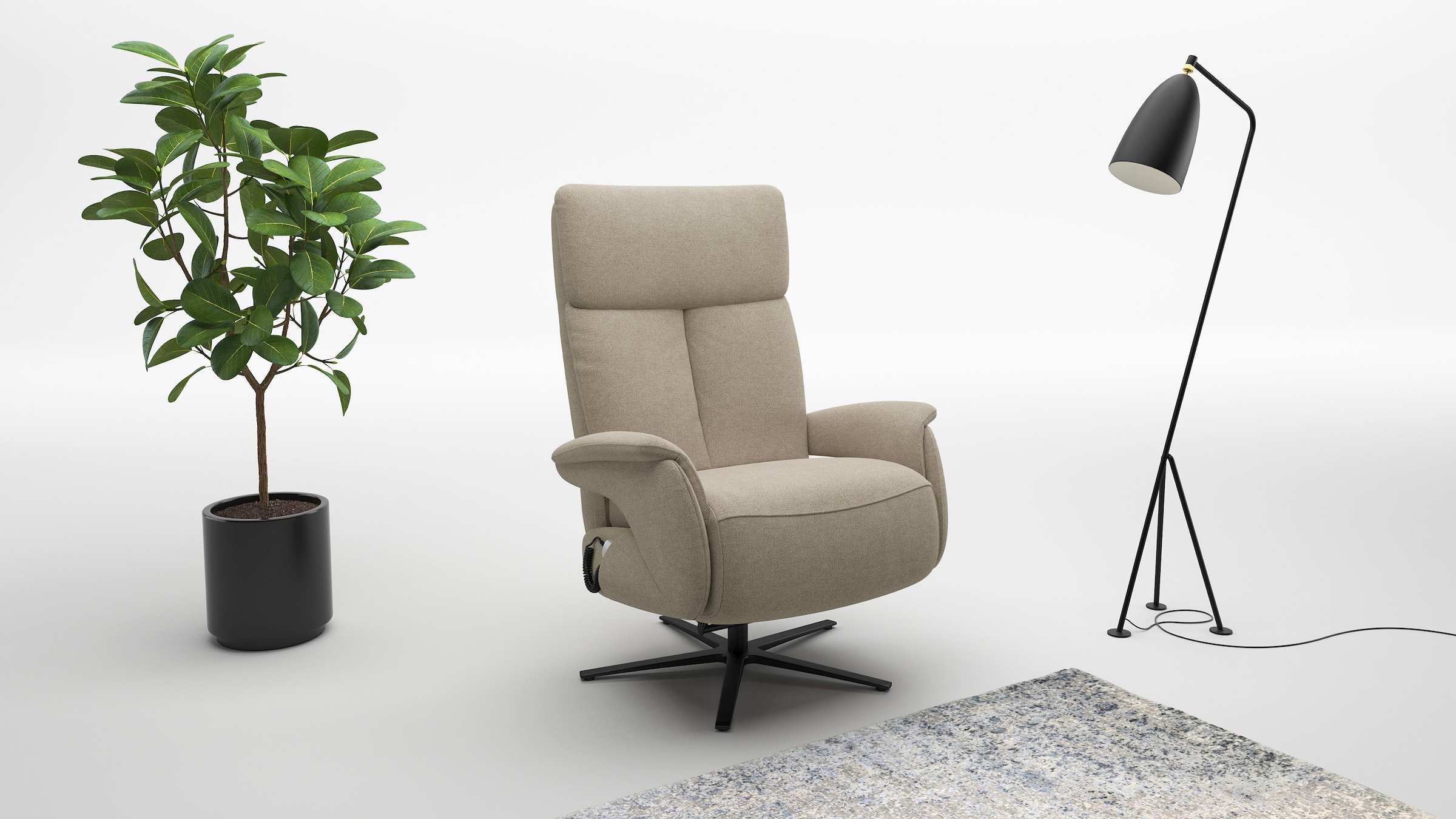 sit&more TV-Sessel »Triple Seven Xtra large, bis 200kg belastbar, mit Herz-Waage Funktion« inkl. Kopfteil- & Drehfunktion, wahlweise mit Akku und Aufstehhilfe