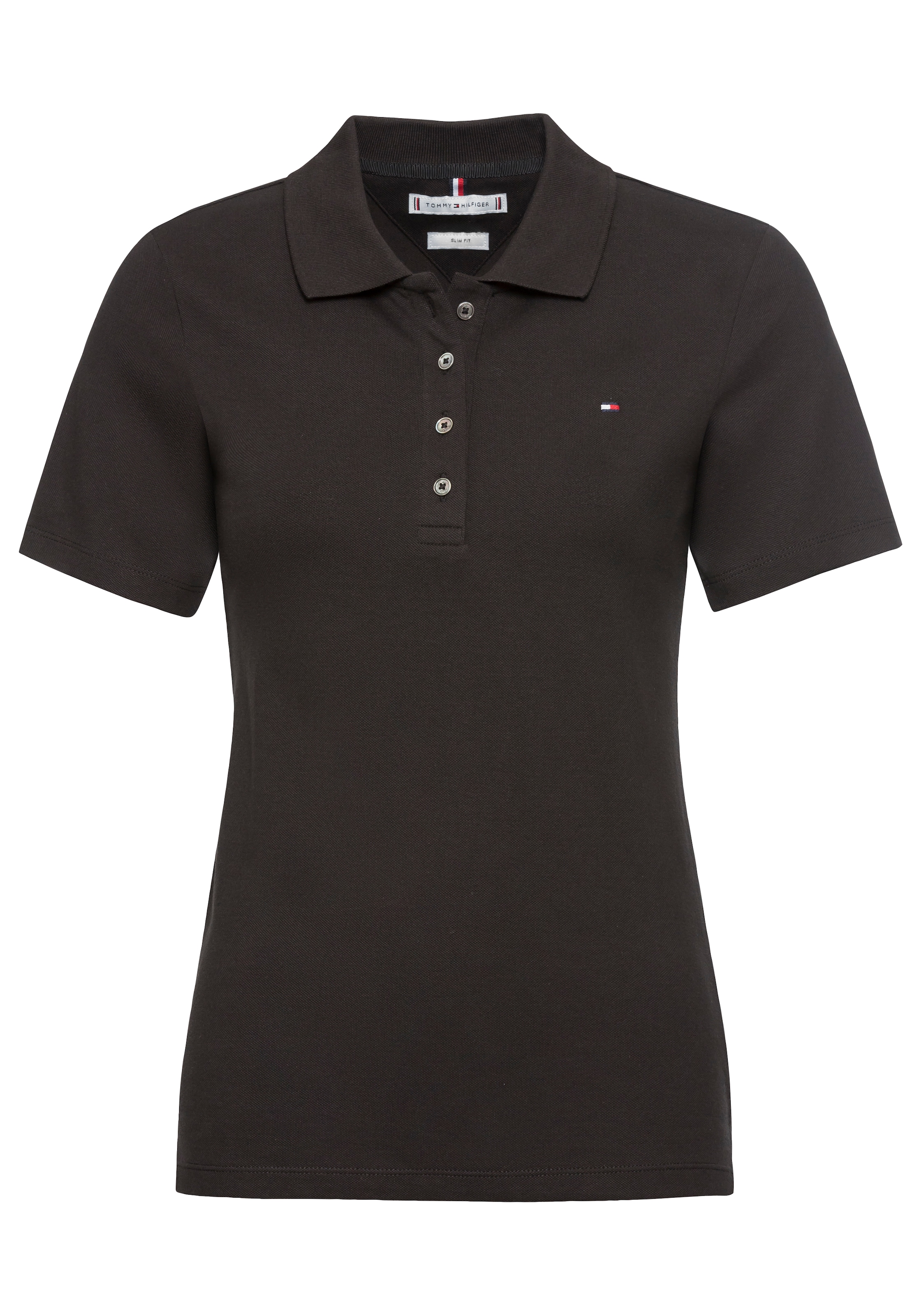 Poloshirt »1985 SLIM PIQUE POLO SS«, mit Tommy Hilfiger Logo-Flag