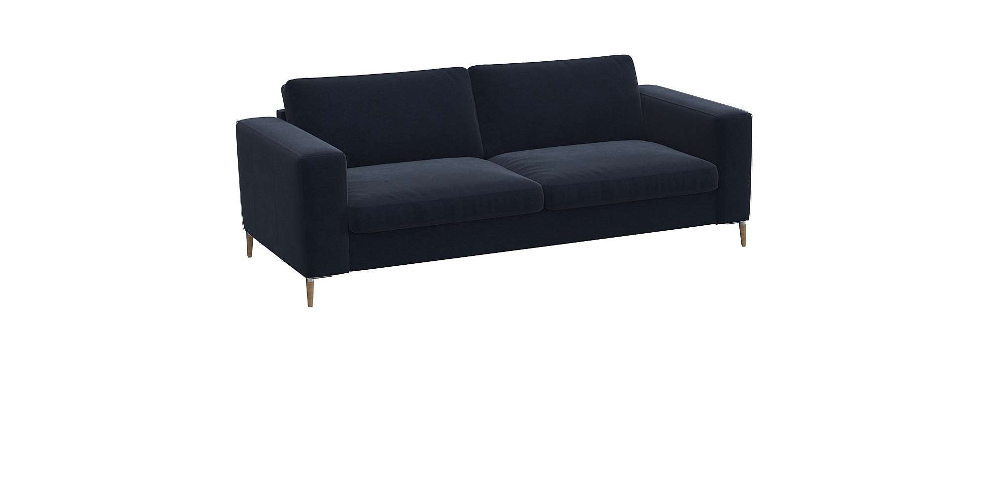 FLEXLUX 2,5-Sitzer »Fiore, super Sitzkomfort durch Kaltschaum,«, breite Armlehnen, Füße Alu+ Eiche