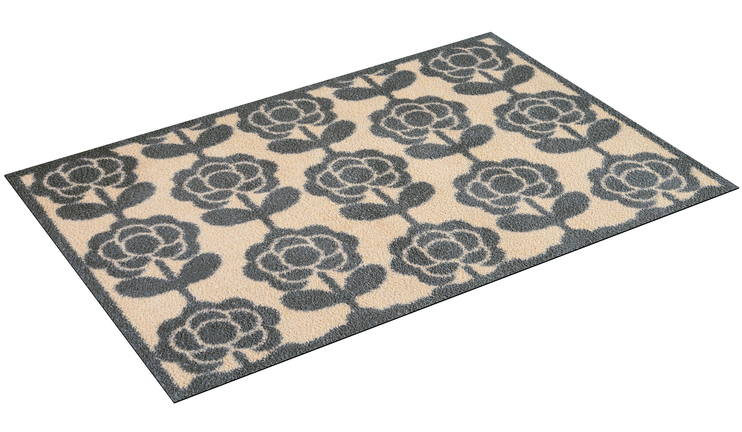Turtle Mat Fußmatte »Pop Flowers Neutral«, rechteckig, 9 mm Höhe