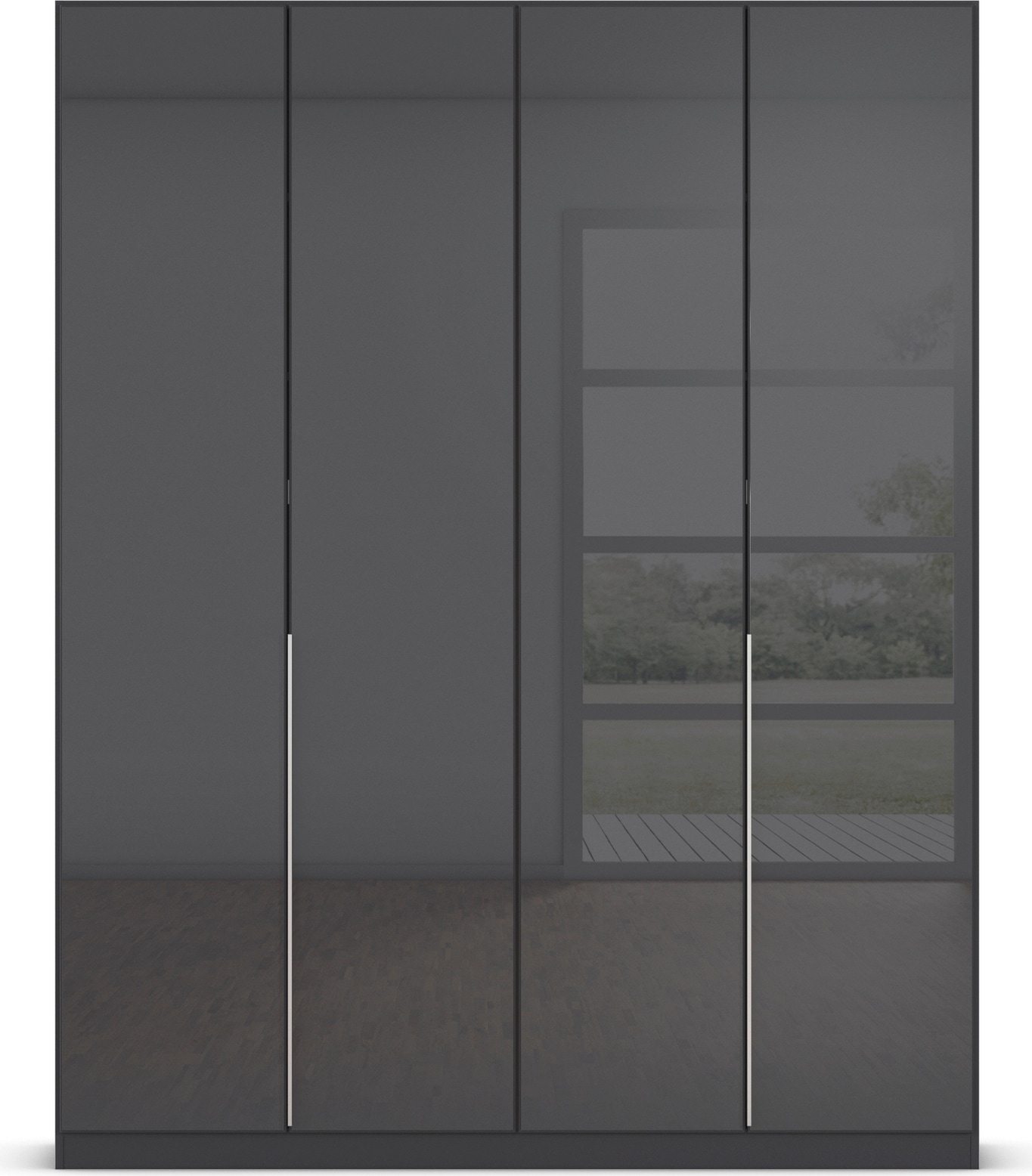 rauch Drehtürenschrank »Kleiderschrank Kleiderschränke Schrank Garderobe AGORDO mit Glasfront«, (in zwei Griff-Farben), durchdachte Innenausstattung, in 6 Breiten und 2 Höhen MADE IN GERMANY