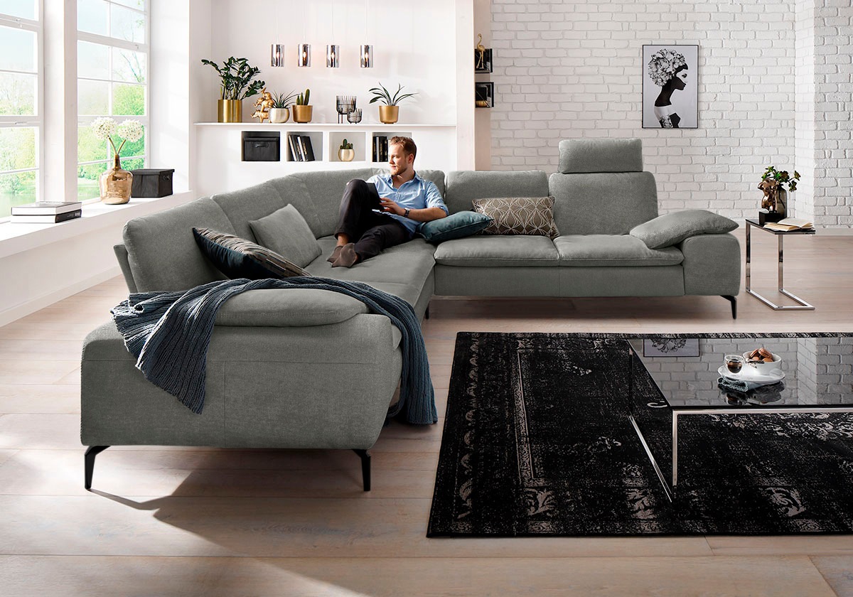 W.SCHILLIG Ecksofa "valentinoo, Designsofa, elegant und bequem, L-Form", (S günstig online kaufen