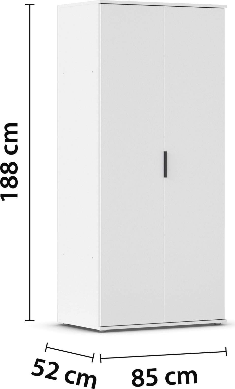 rauch Drehtürenschrank »Kleiderschrank Schrank Garderobe Wäscheschrank ESSEA 2-türig«, Breite 85 cm in schlichtem Design mit modernem Griff MADE IN GERMANY