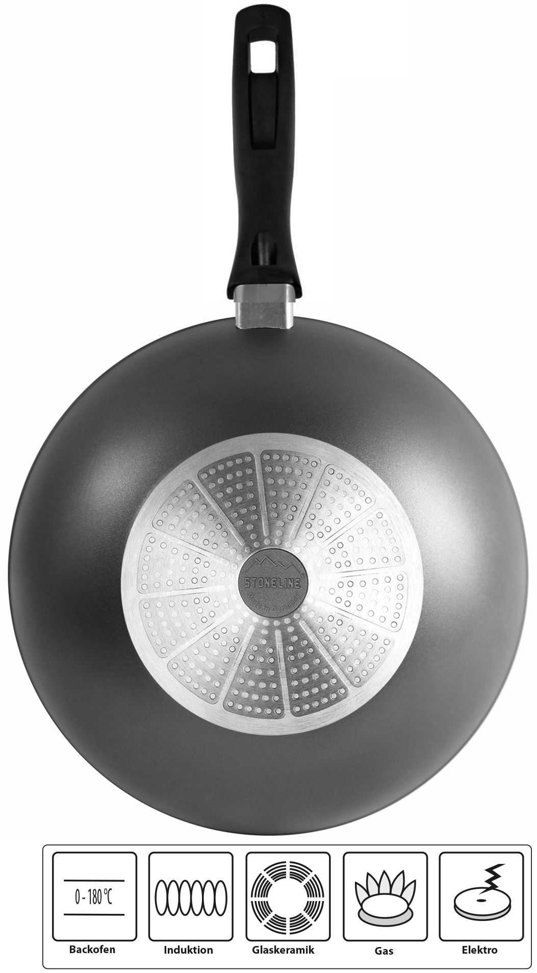 STONELINE Wok Aluminium 1 Stk. tlg. Ø 30 cm, Induktion günstig online kaufen