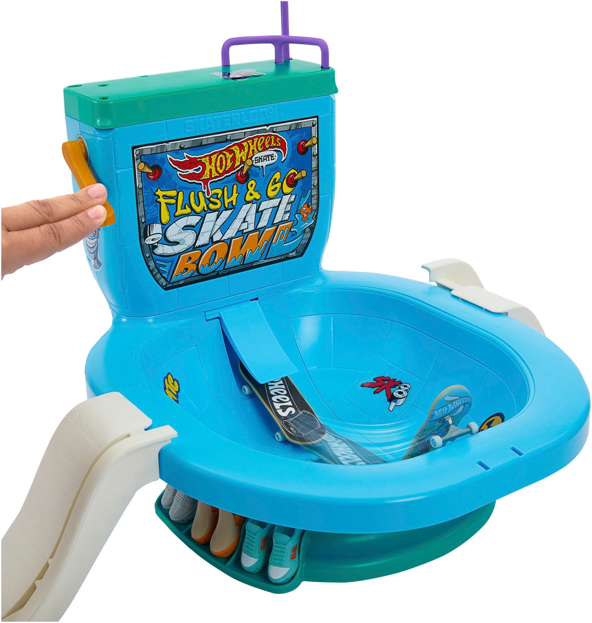 Hot Wheels Spielwelt »Skate Spülen und los gehts“-Skatebowl Fingerboard-Set«