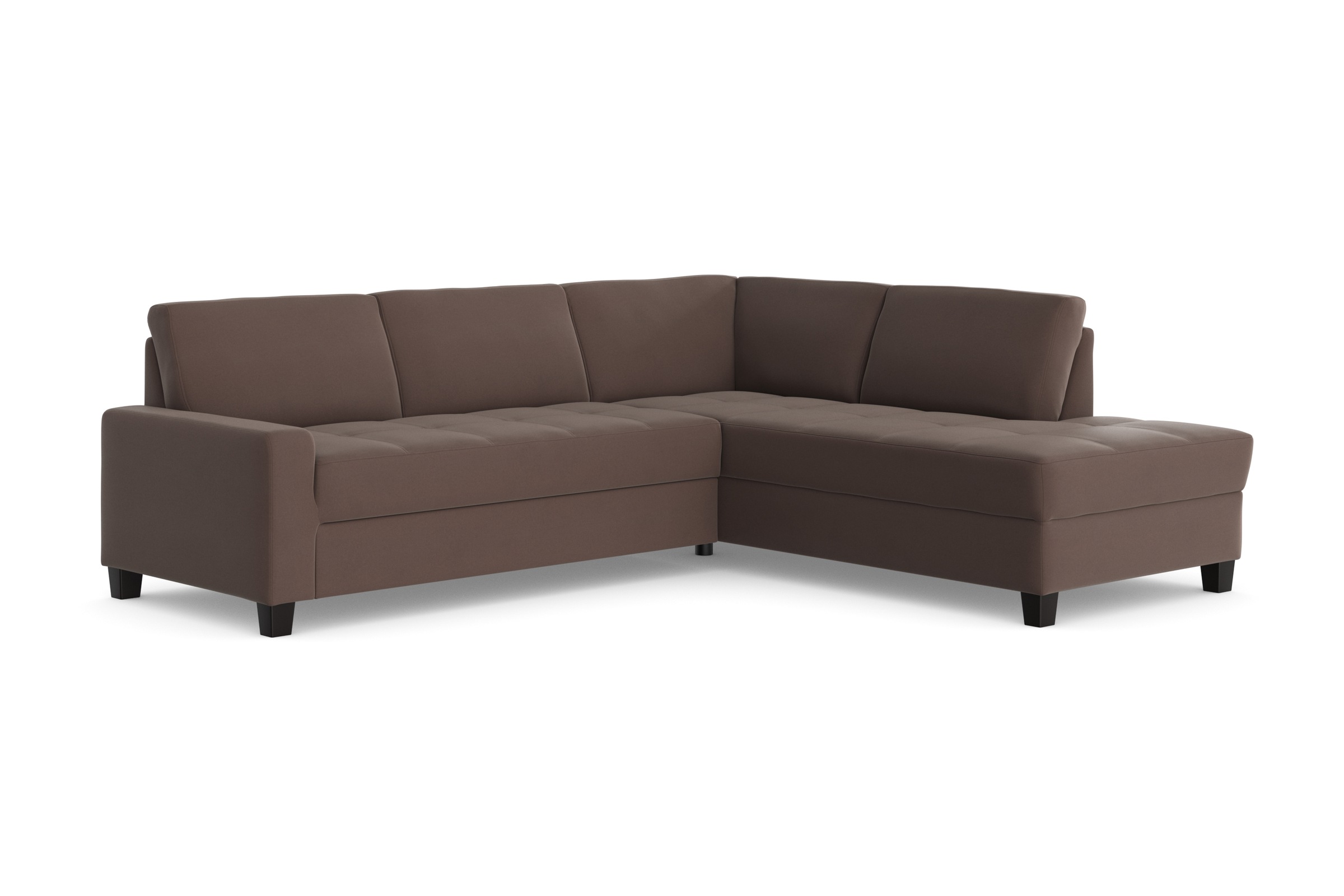 DOMO collection Ecksofa »Florentina zeitlos und elegant, Sitznähte als Designelement, L-Form«, wahlweise mit Bettfunktion, mit Kontrastnaht, Komfortsitzhöhe 47cm