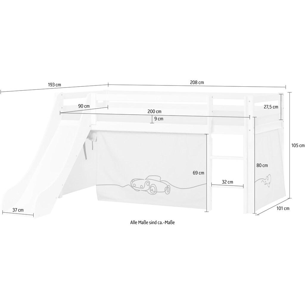 Hoppekids Hochbett »«Cars»«