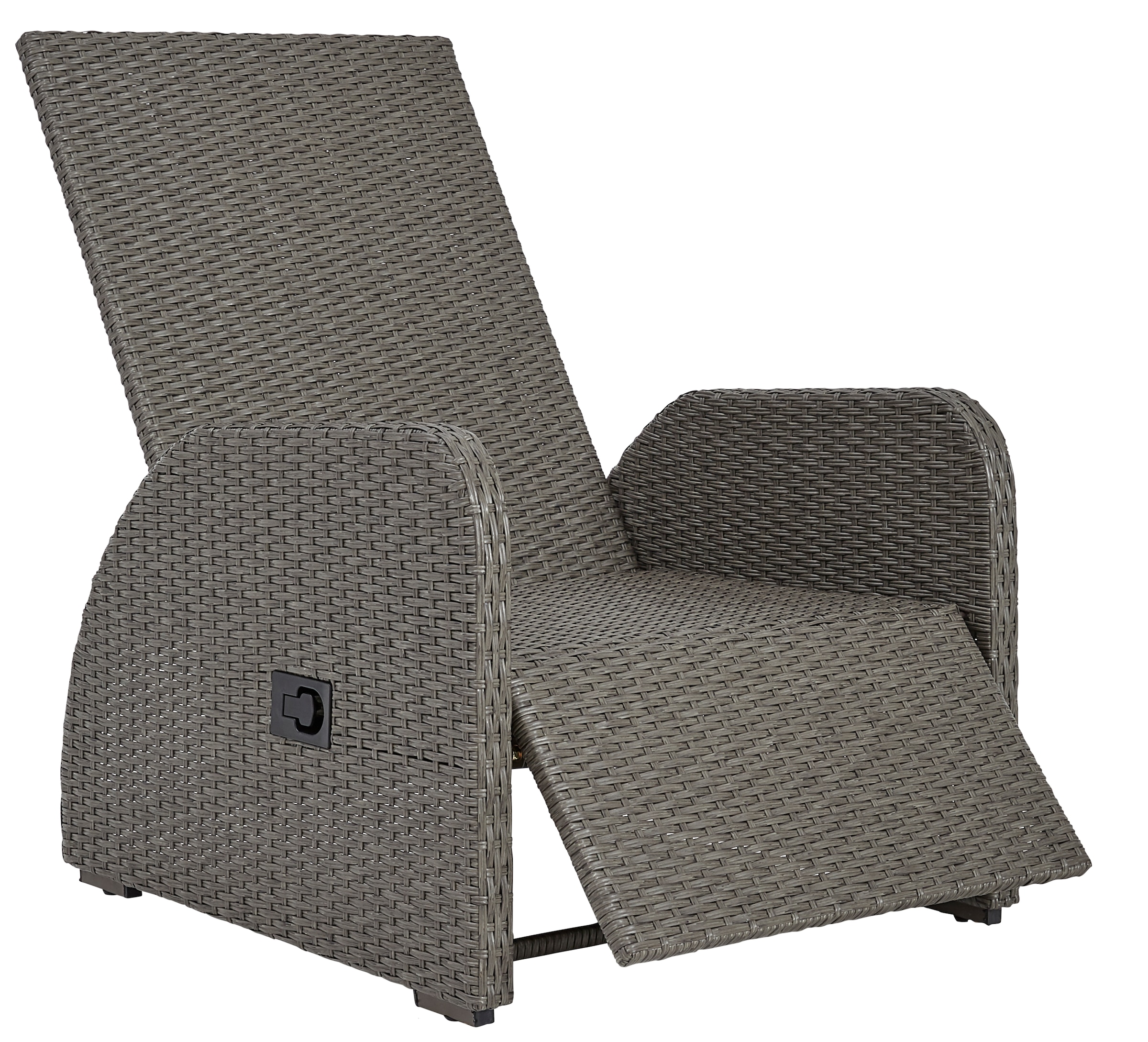 KONIFERA Gartenlounge-Set »Vigo«, (Set, 8 tlg., 2x Sessel, 1x 2er Sofa, 1x Tisch 120x60x60cm, inkl. Auflagen), Polyrattan, Aluminium, verstellbare Rückenlehne und Fußablage
