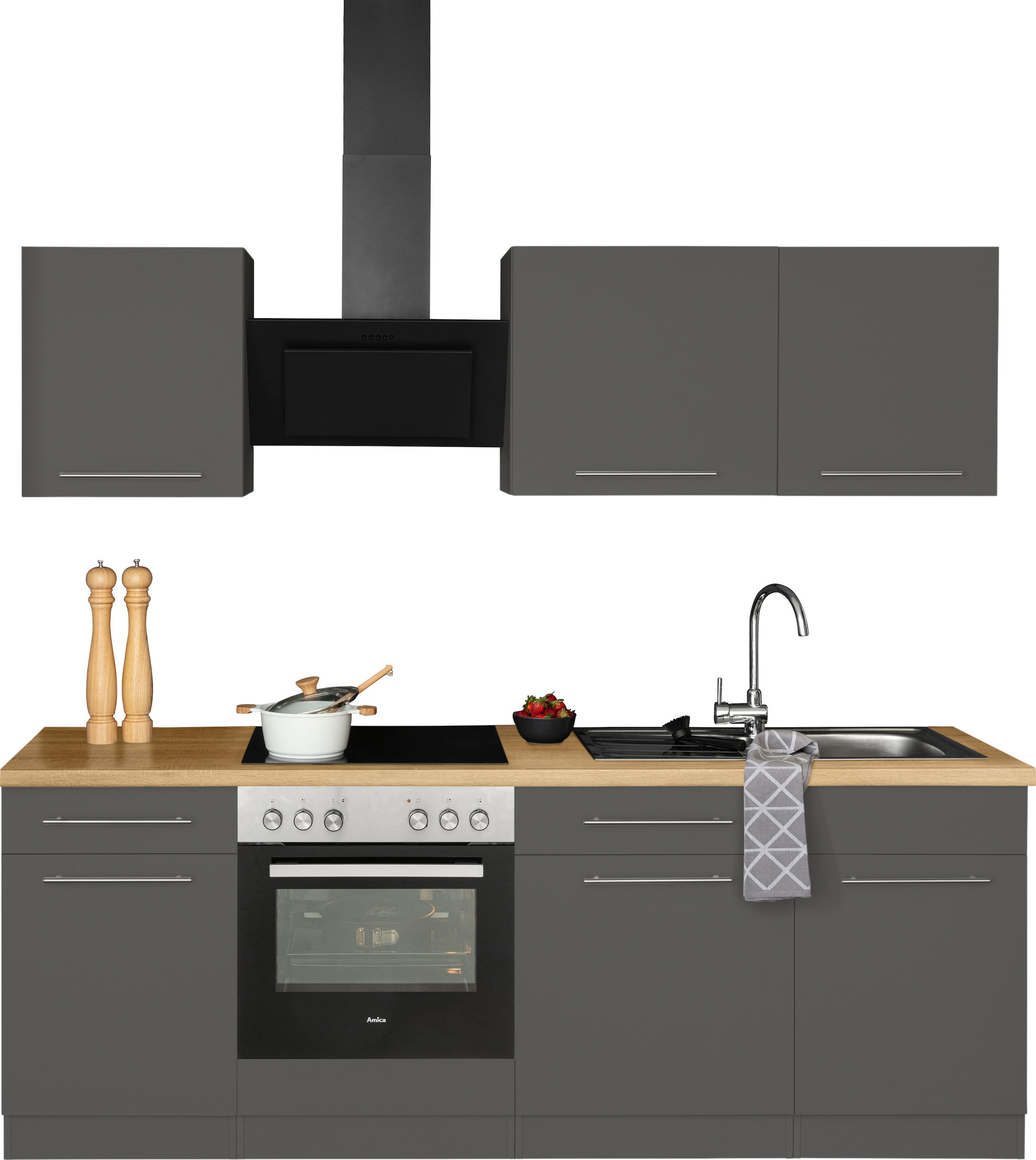 wiho Küchen Küchenzeile »Unna«, mit kaufen Breite 220 cm E-Geräten, online