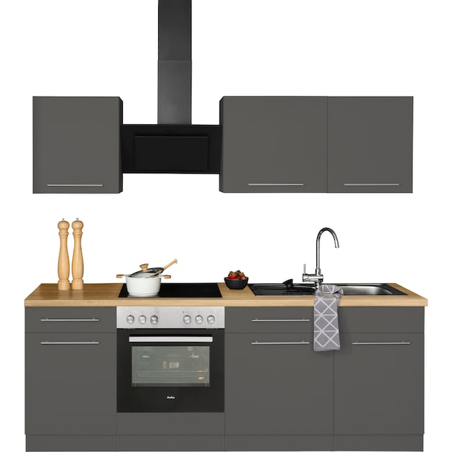 wiho Küchen Küchenzeile »Unna«, mit E-Geräten, Breite 220 cm online kaufen
