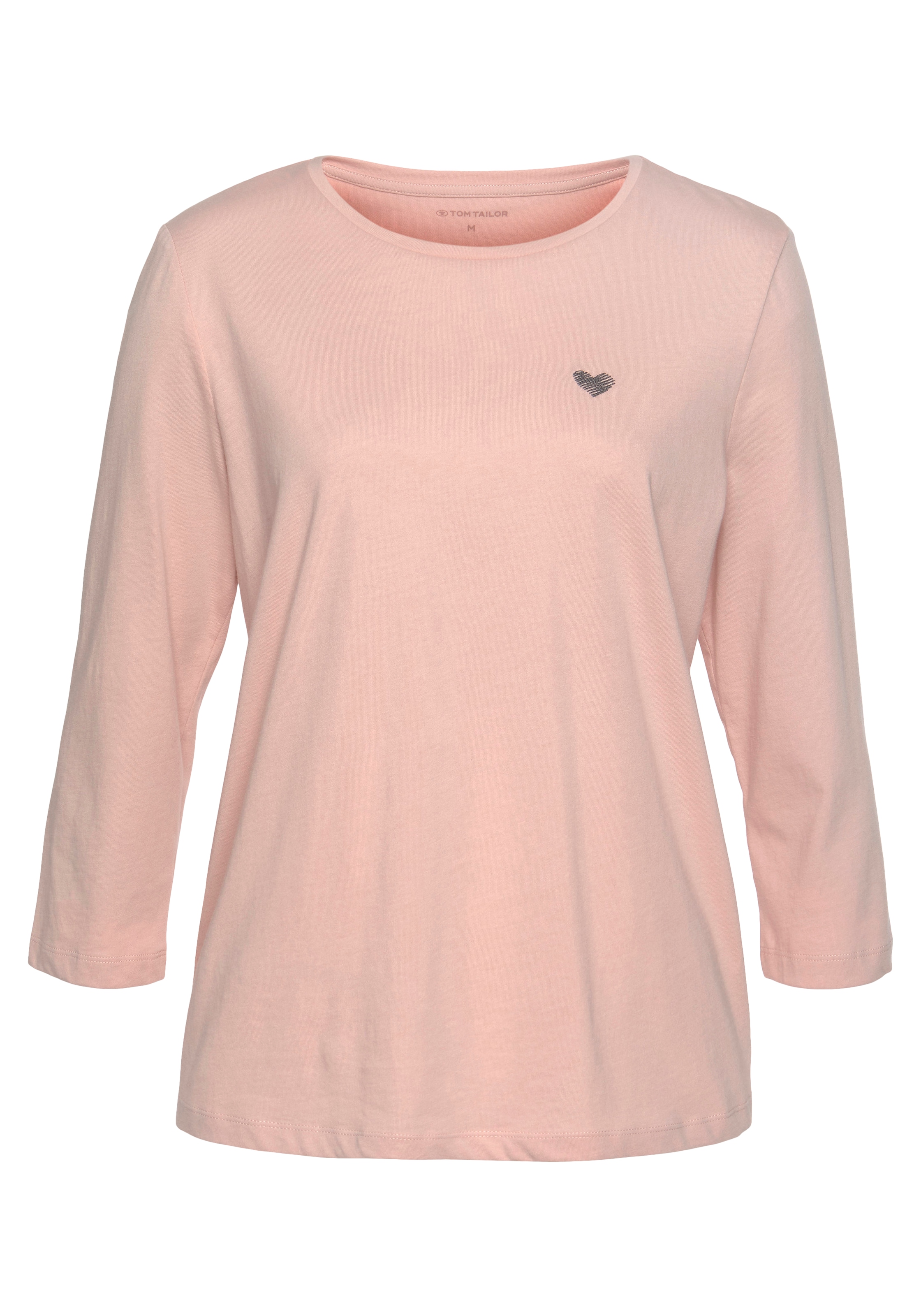 TOM TAILOR 3/4-Arm-Shirt, (Packung, 2 tlg., 2er-Pack), im Doppel - immer Ringel + uni