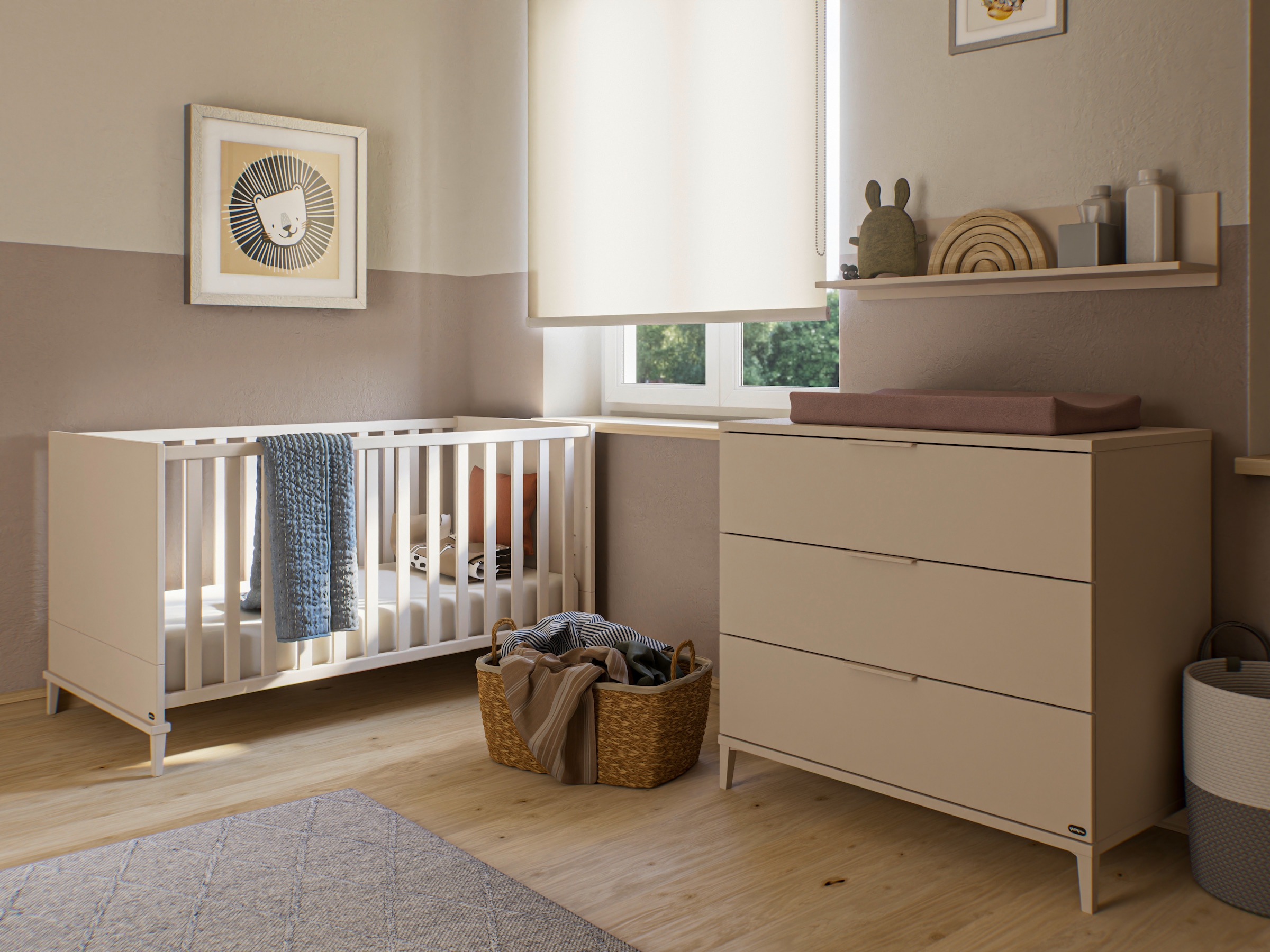 YUNY by PAIDI Wickelkommode »SISTER LOU, yuny by PAIDI«, bis 50 kg, abnehmbarer Wickelkranz, 94,7 cm