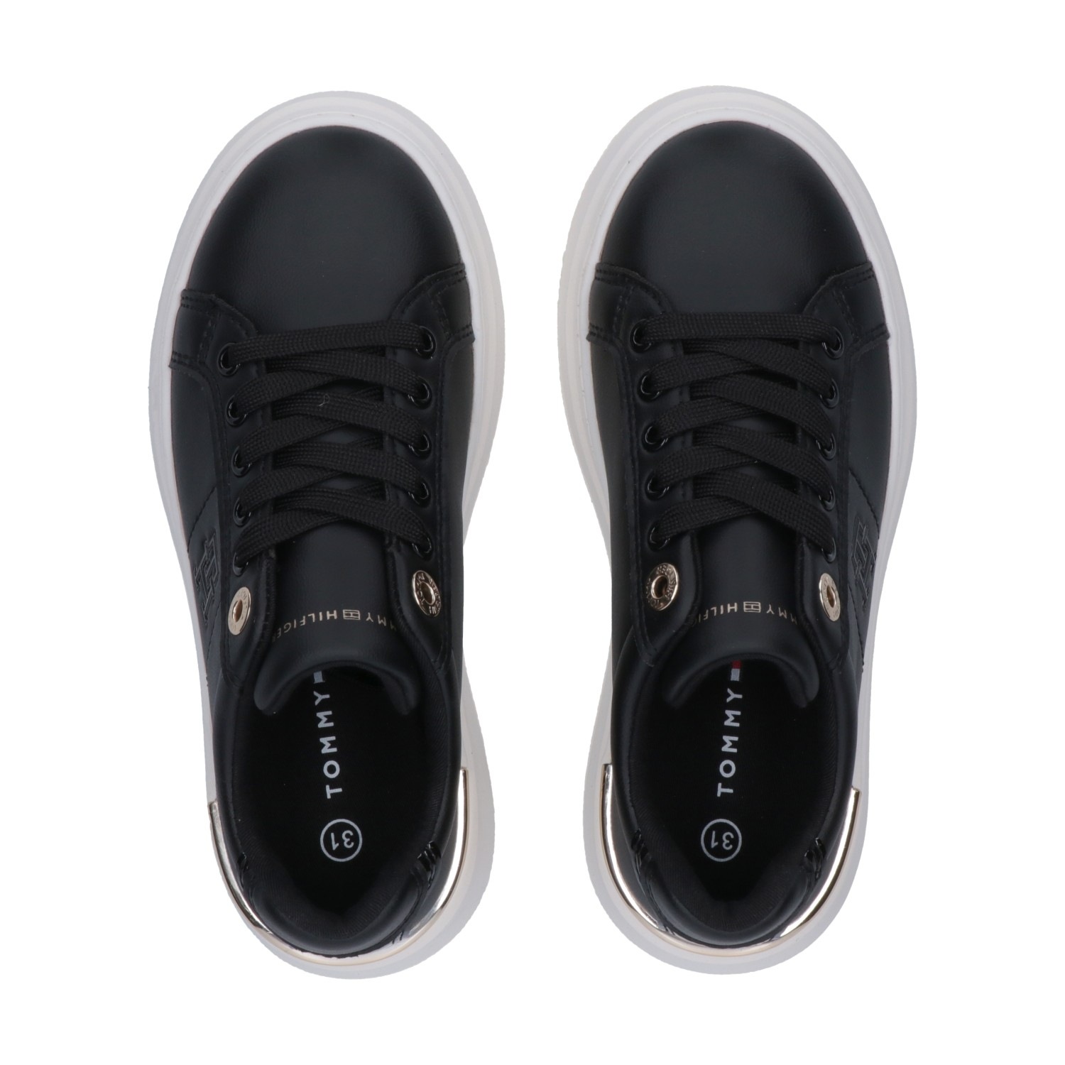 Tommy Hilfiger Sneaker, Plateausneaker, Schnürschuh mit Metallic Einsatz