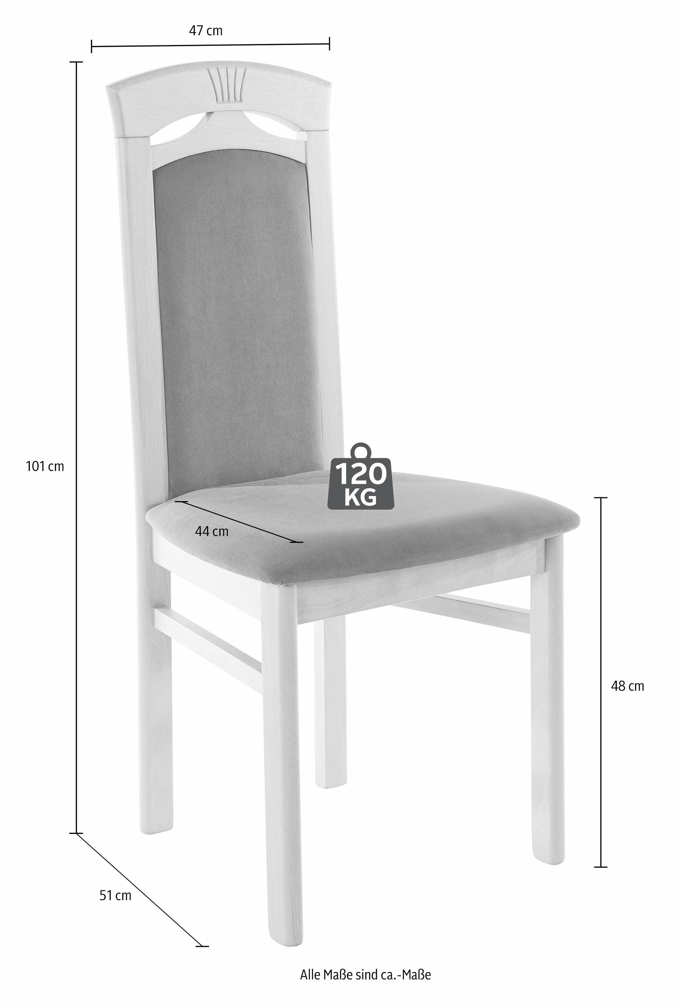 Home affaire Esszimmerstuhl »Anthony«, (Set), 2 St., Microfaser, Holzstuhl günstig online kaufen