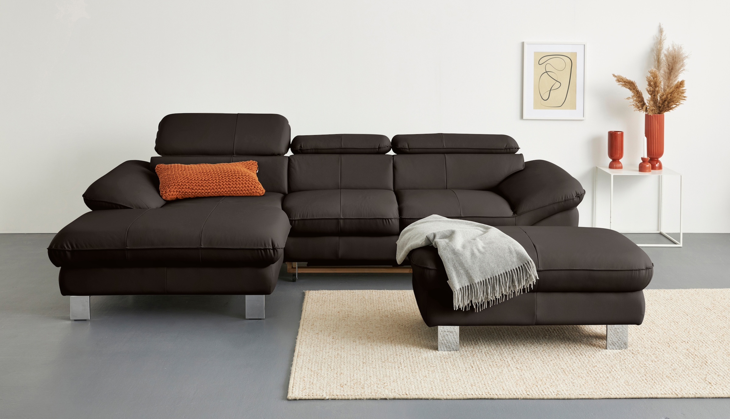 COTTA Ecksofa »Driver L-Form, B: 268 cm« Kopfteilverstellung, optional Schlaffunktion & Bettkasten