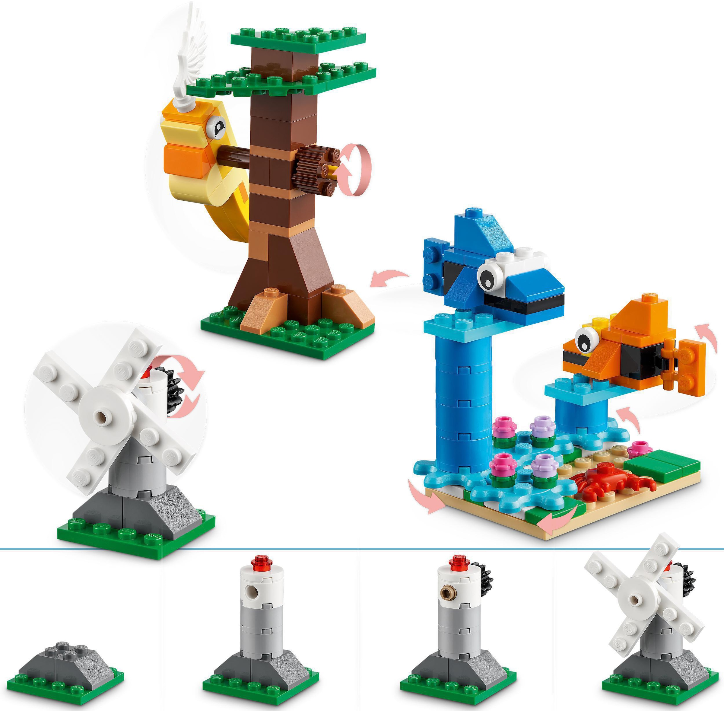 LEGO® Konstruktionsspielsteine »Bausteine und Funktionen (11019), LEGO® Classic«, (500 St.), Made in Europe