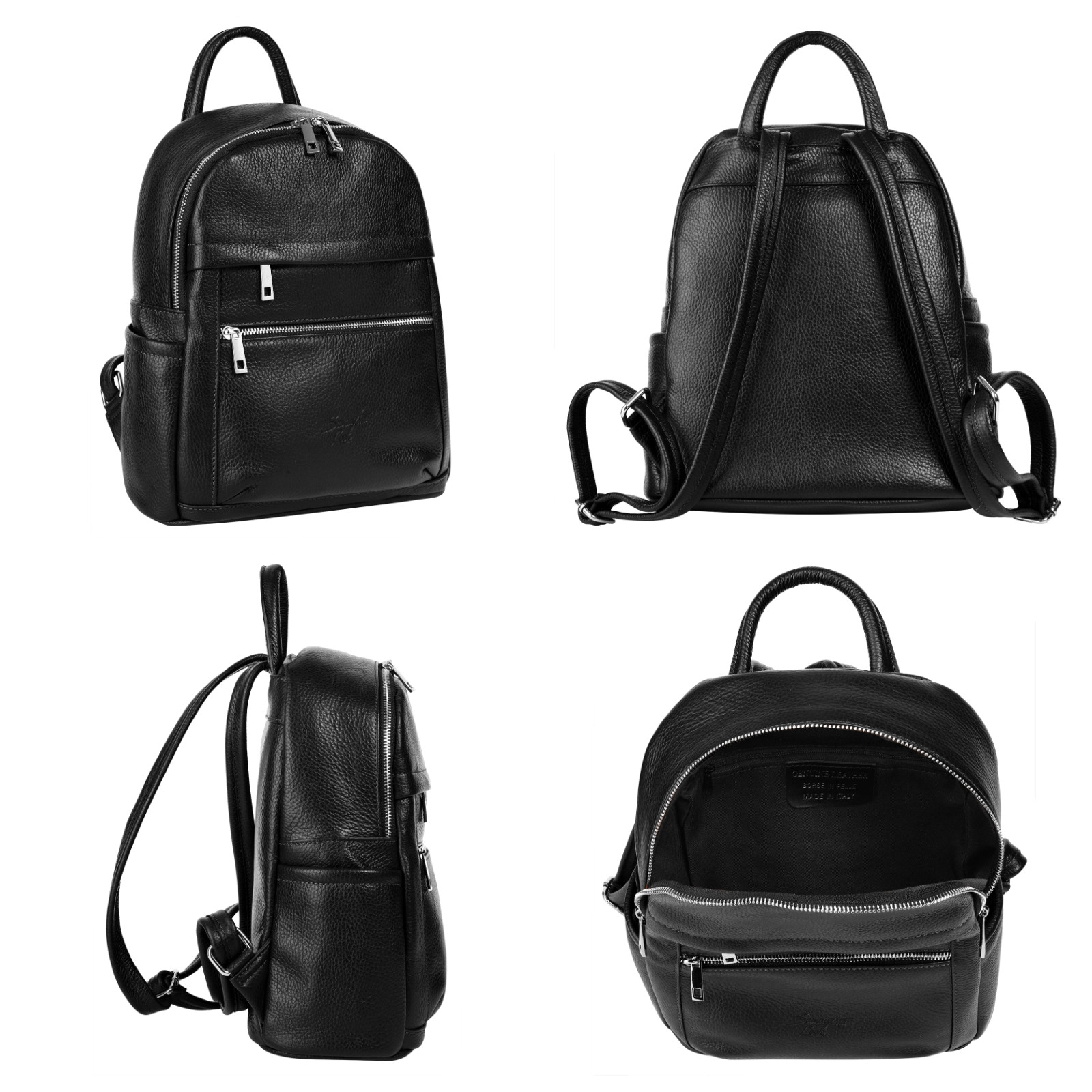 Samantha Look Cityrucksack, echt Leder, Made in Italy