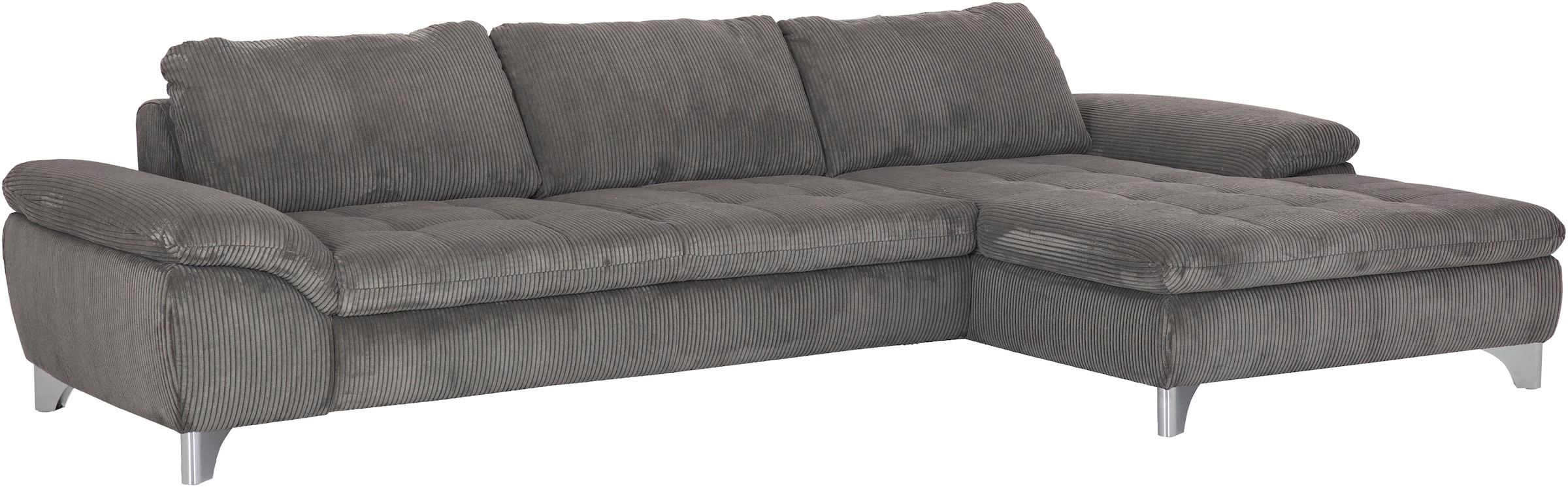 Die PlanBar Ecksofa »MP-IN14007, Breite 318 cm« wahlweise mit Bettfunktion und verstellbaren Kopfstützen