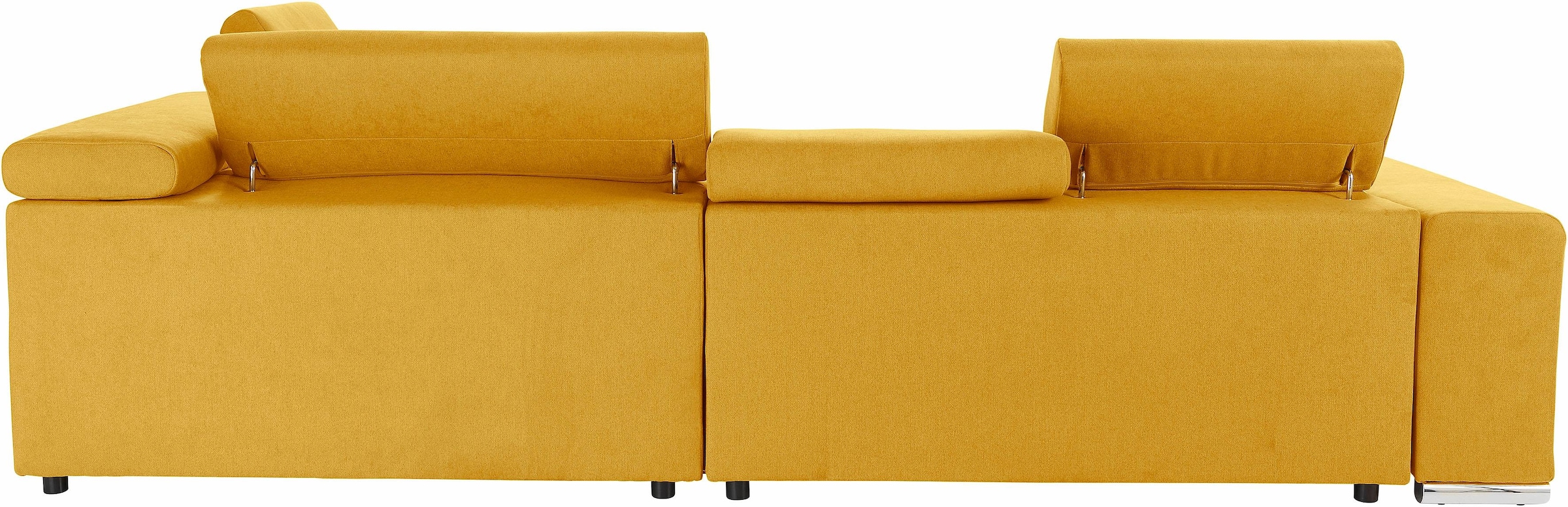 exxpo - sofa fashion Ecksofa »Elias, aktuelle Kreuzsteppung im Sitz, bequem, L-Form«, mit Kopf- bzw. Rückenverstellung, wahlweise mit Bettfunktion