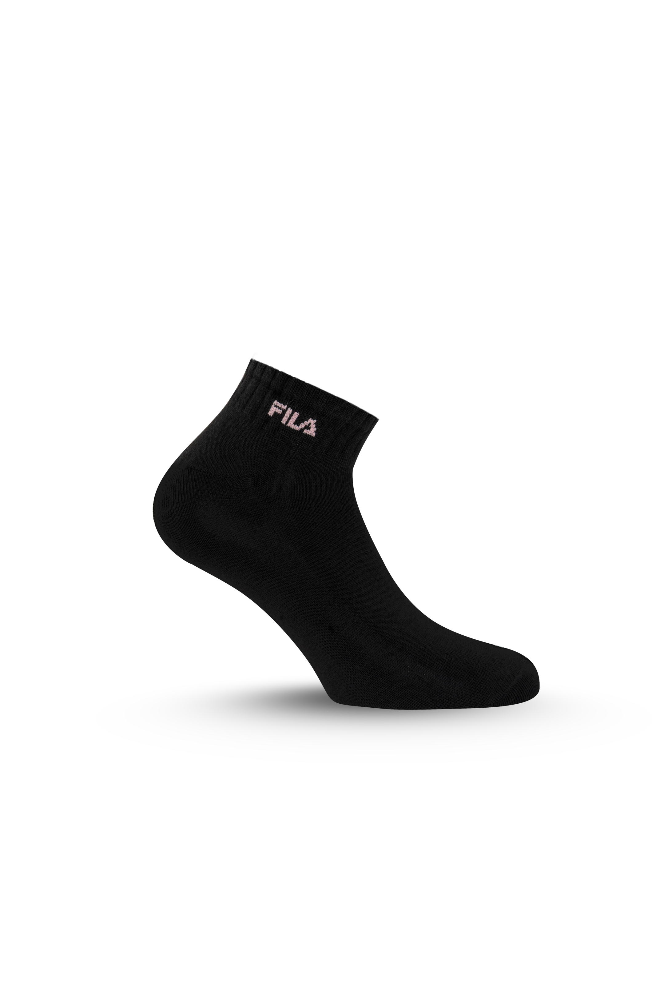 Fila Kurzsocken 3 Paar,  Cotton-Mix, Rippenbündchen, Logoschriftzug