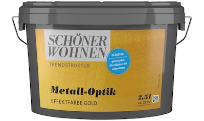 SCHÖNER WOHNEN-Kollektion Wandfarbe »Metall-Optik Effektfarbe«, 2,5 Liter, gold,... kaufen