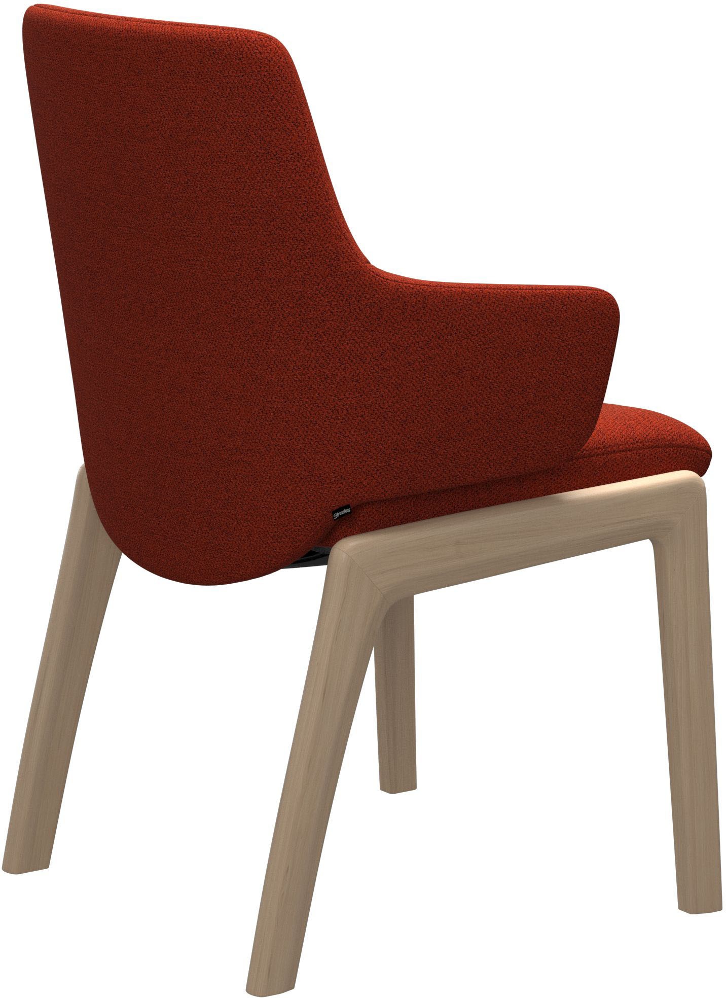 Stressless® Polsterstuhl »Laurel«, ROHLEDER Stoff Q2 FARON, Low Back mit Armlehne, Größe L, mit abgerundeten Beinen in Walnuss
