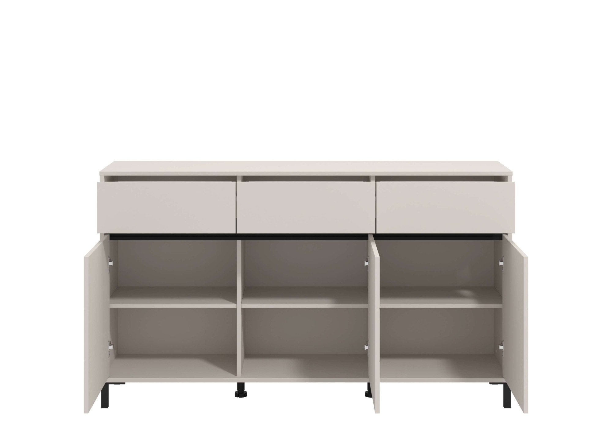 INOSIGN Sideboard »Marron, Kommode, vielseitig einsetzbar«, Breite 157 cm, mit 3 Schubladen, hinter je Tür 2 Fächer