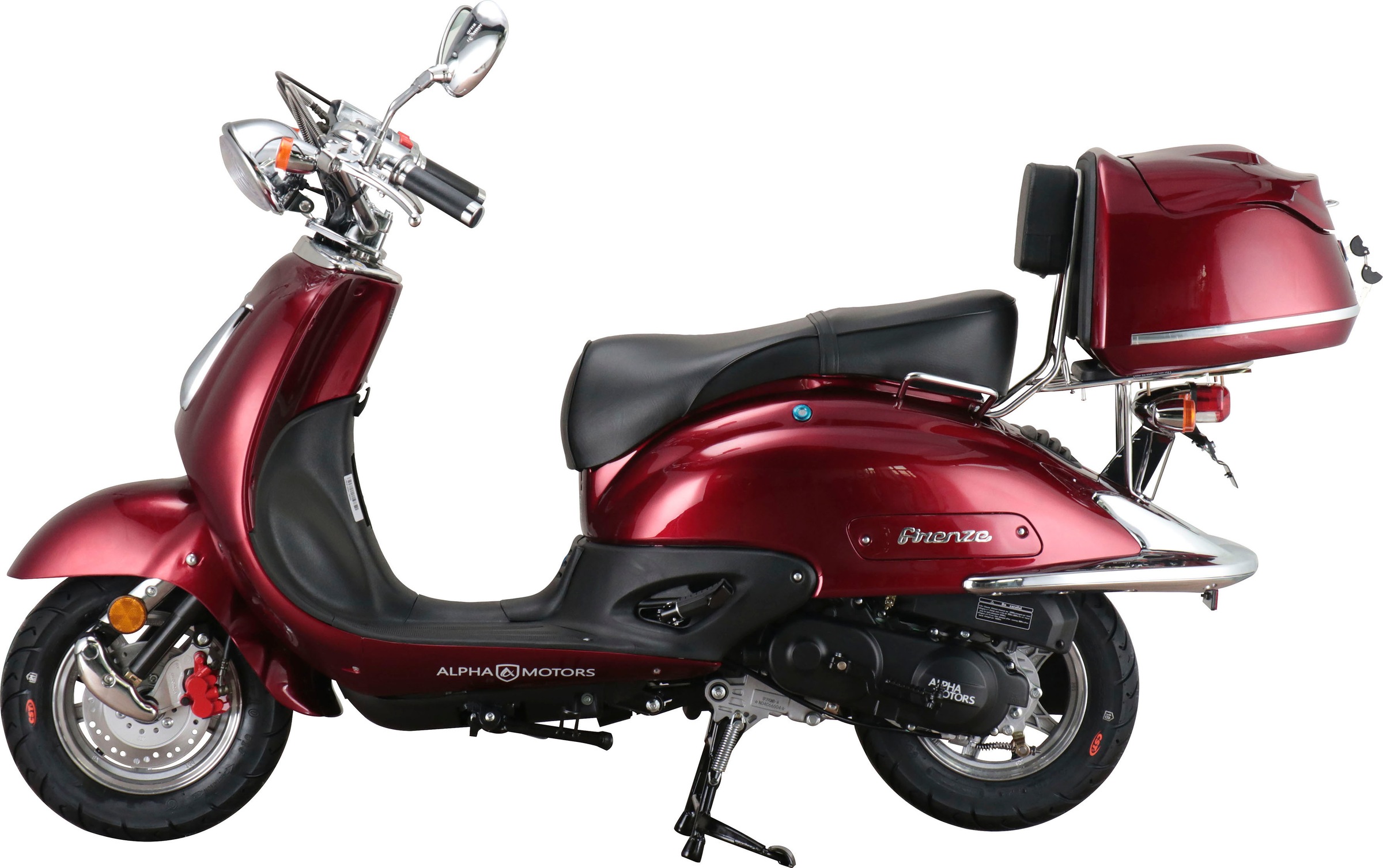 Alpha Motors Motorroller »Retro Firenze« 50 cm³ 25 km/h Euro 5 2,72 mit Topcase,  mit Lenkerschloss, im Retro-Look