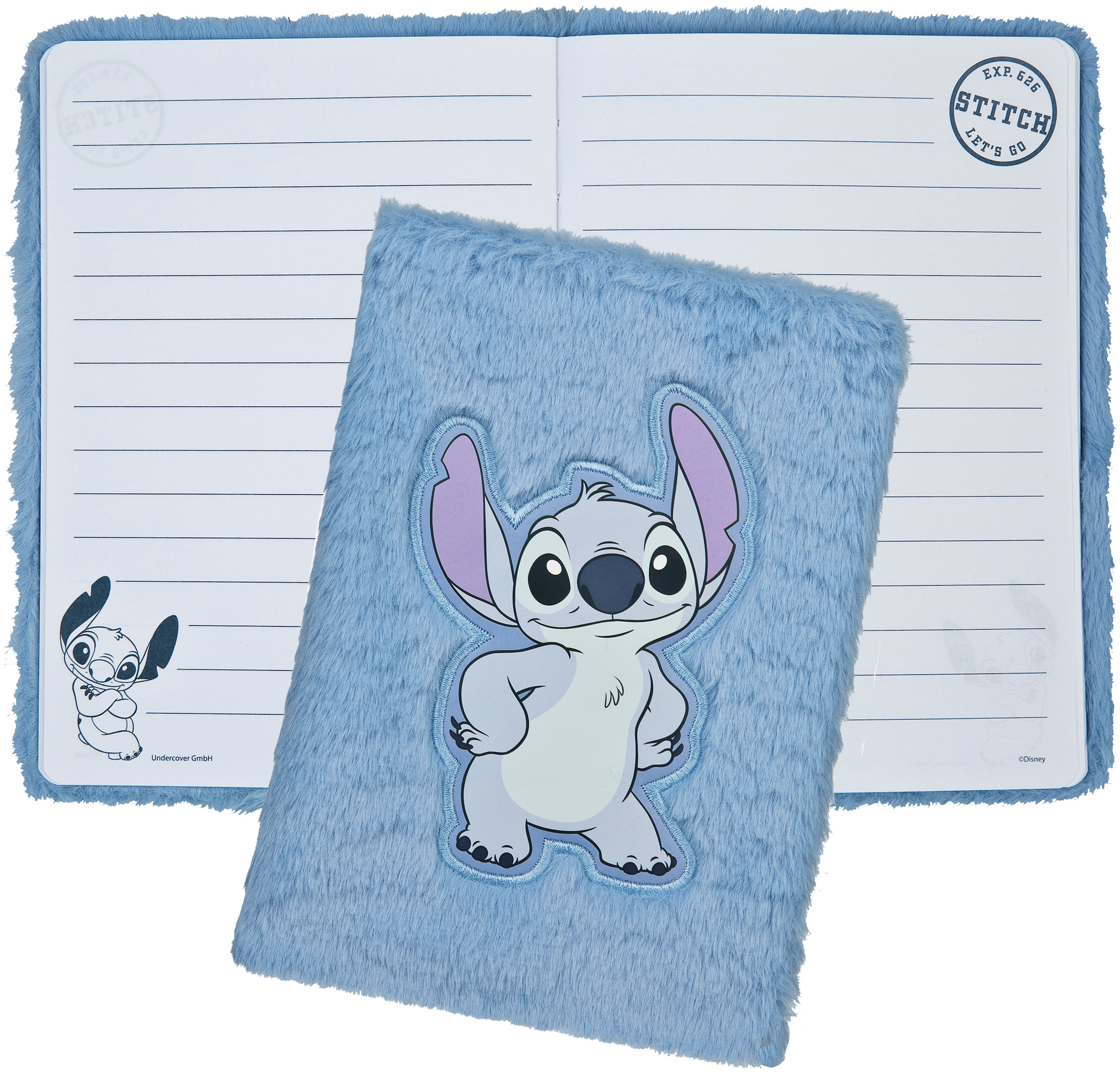 UNDERCOVER Kinderrucksack »Stitch Plüsch« inklusive Schlampermäppchen und Notizbuch