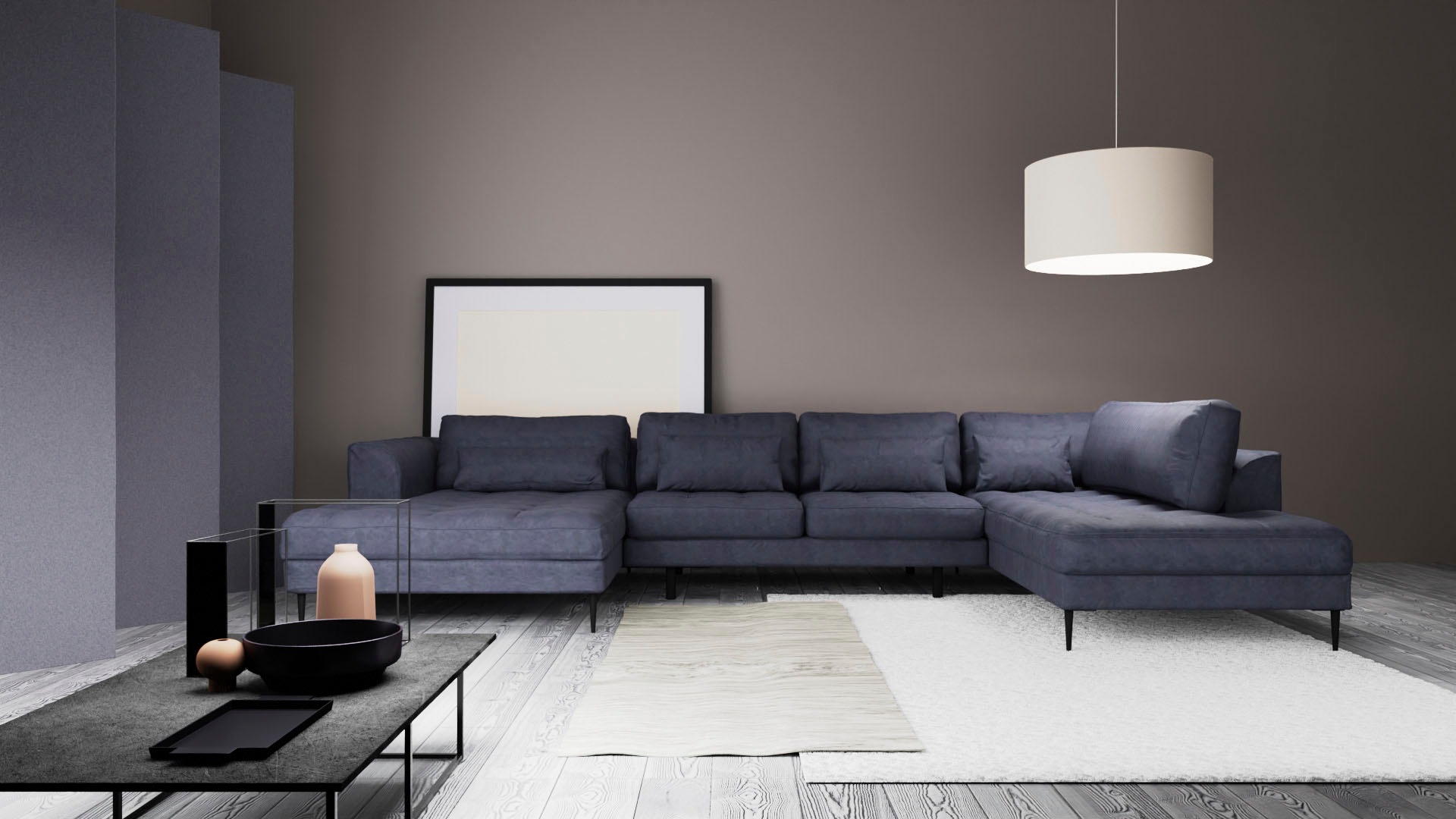 TRENDMANUFAKTUR Wohnlandschaft »Luzi, gemütliches Sofa, extra viel Platz, v günstig online kaufen