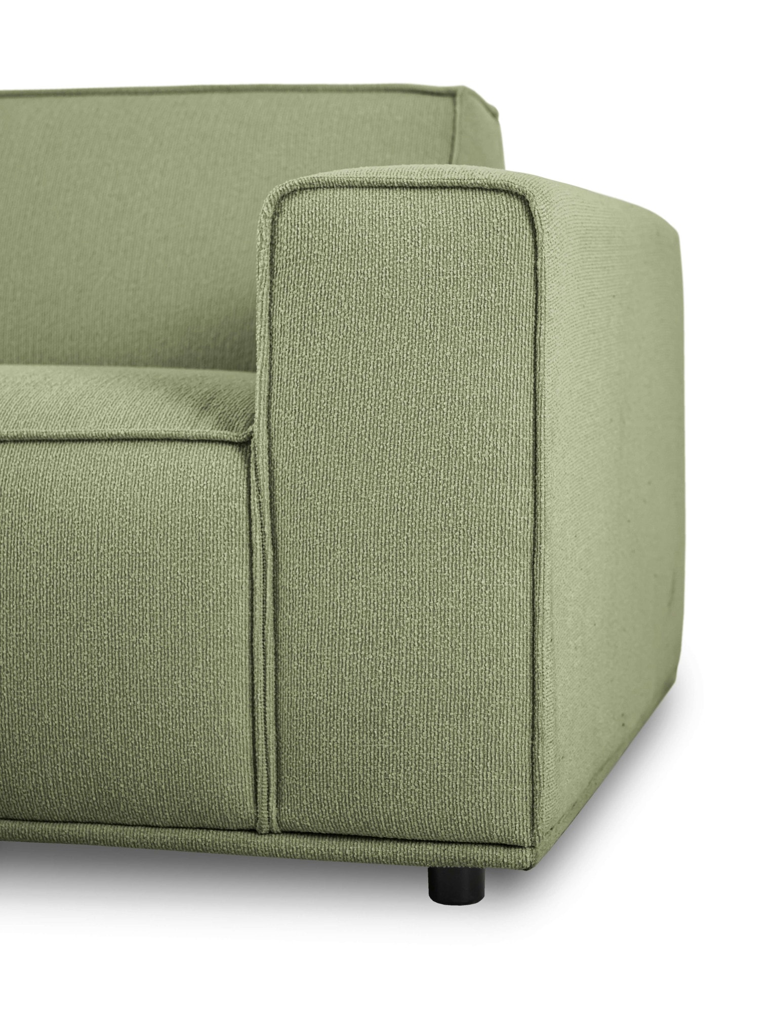 Home affaire Ecksofa »Avelin, 228 cm, L-Form, Chenille, Struktur-Boucle«, mit Wellenunterfederung, Kedernaht, bodentief, Skandi-Design