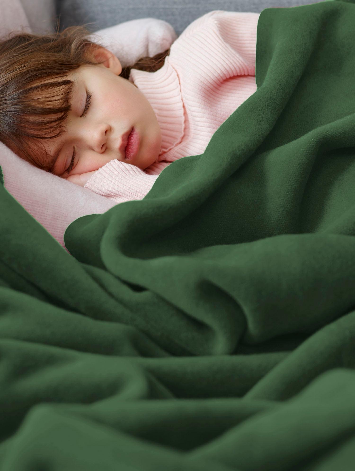 Biederlack Wohndecke »Squares«, im Uni Design, Kuscheldecke