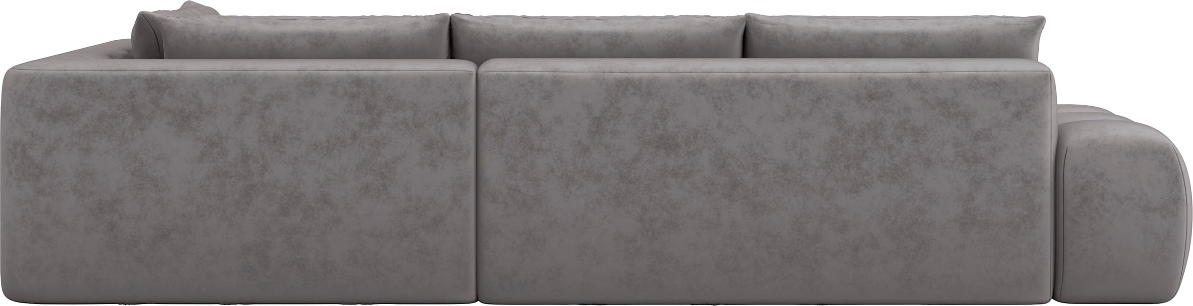 INOSIGN Ecksofa »AZITA Designsofa, elegant und bequem L-Form, Bubble-Optik«, lose Rückenkissen, traumhafte Steppung, Maße B/T/H: 352/210/72 cm