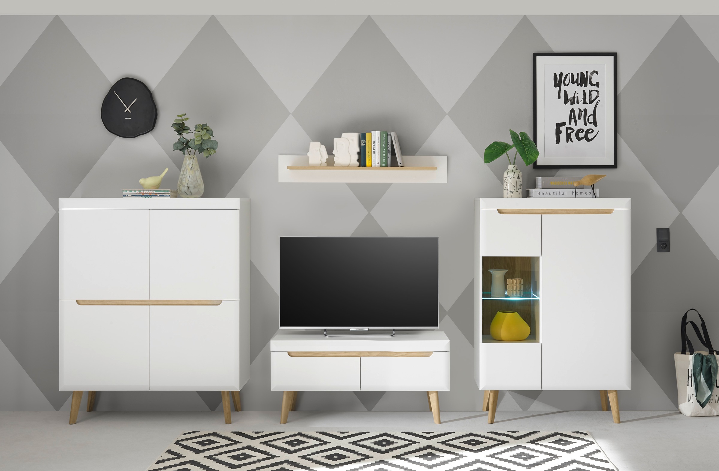 INOSIGN Wohnwand »Torge, Anbauwand, Schrankwand, Mediawand, Wohnzimmer-Set« günstig online kaufen