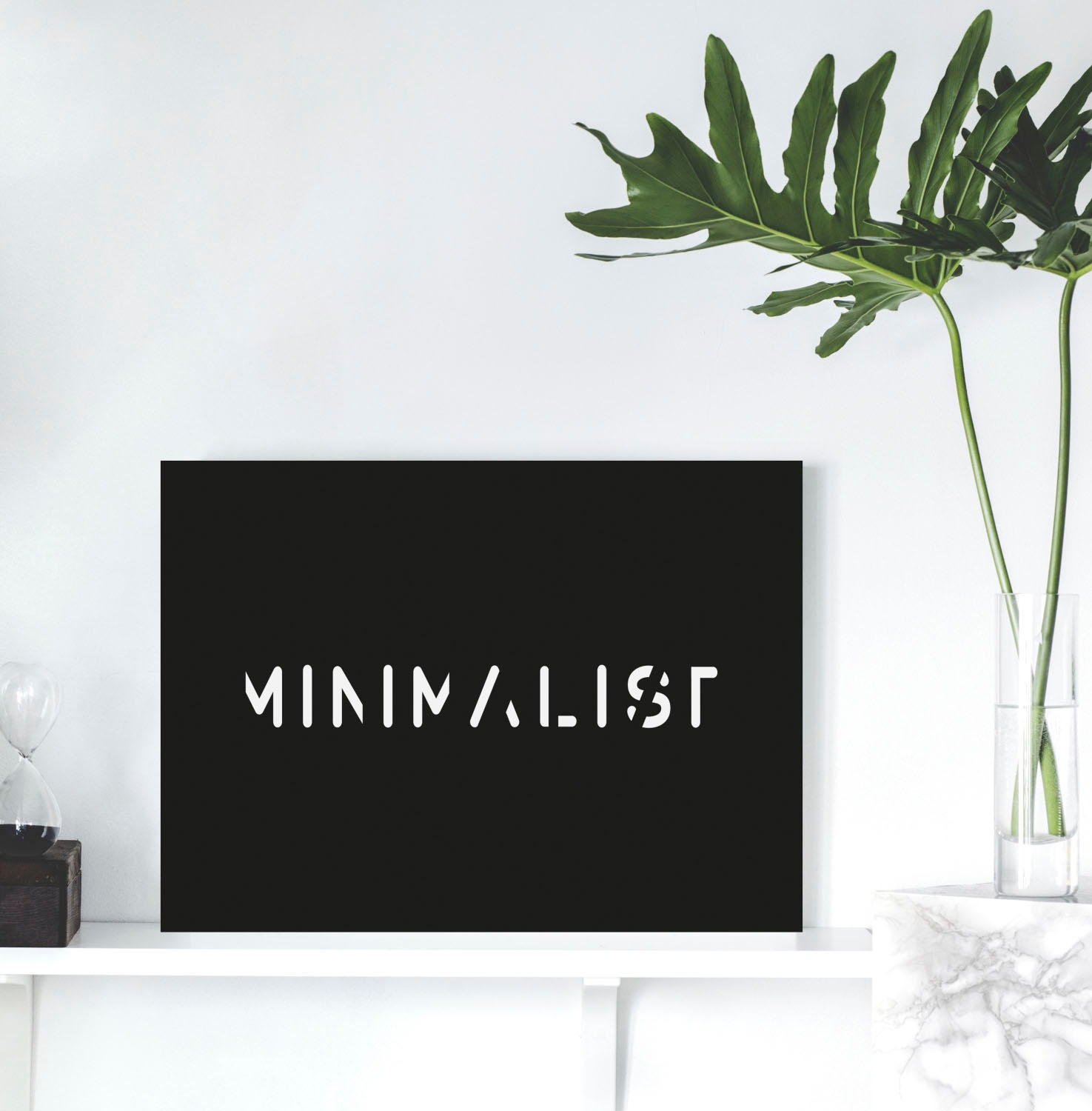 queence Acrylglasbild »MINIMALIST«, Schwarz-Weiß-Sprüche-Sprüche & Texte-Sc günstig online kaufen