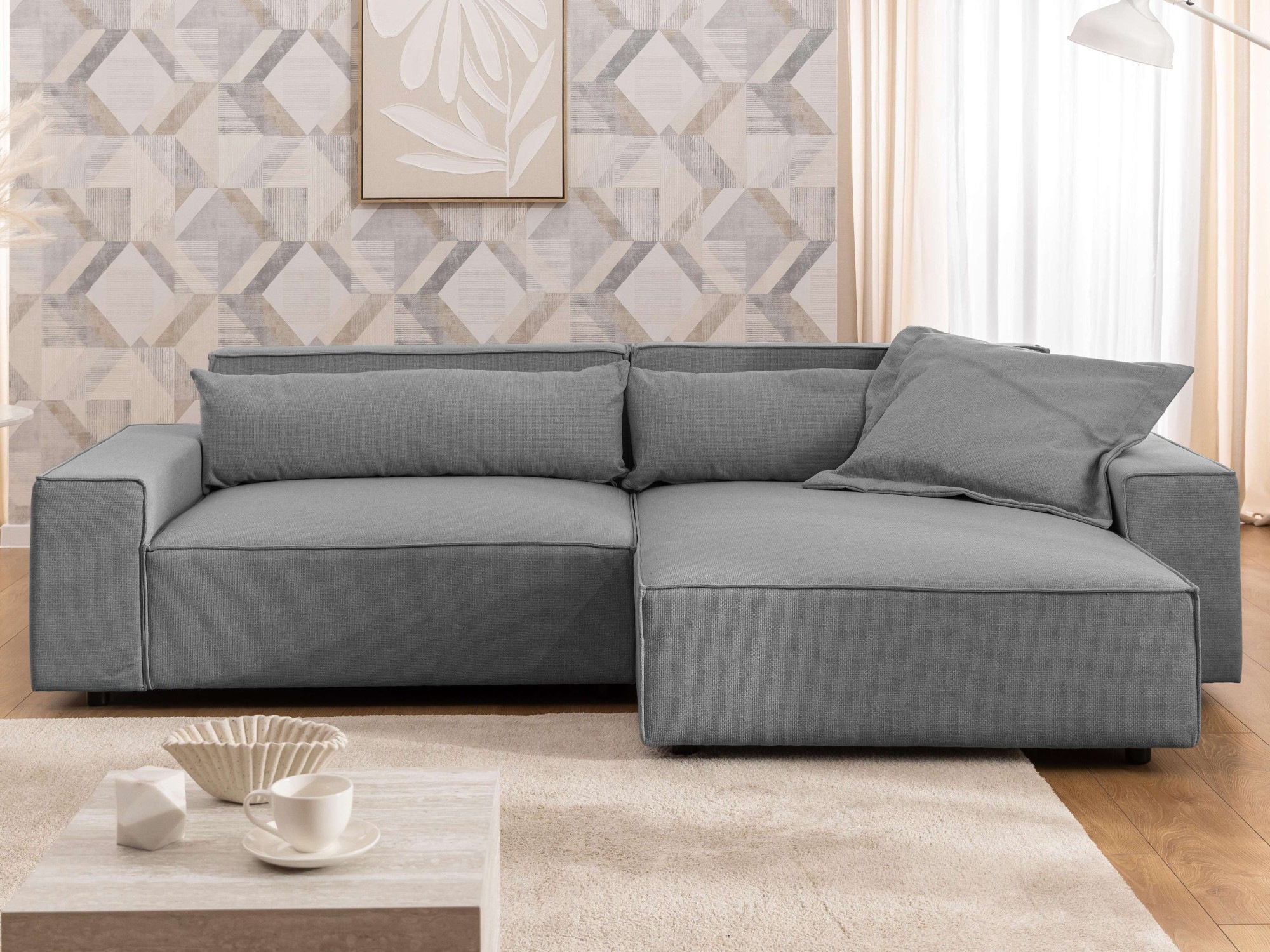OTTO home Ecksofa »KINLEE Design-Sofa mit Recamiere rechts/links, Maße B/T/ günstig online kaufen