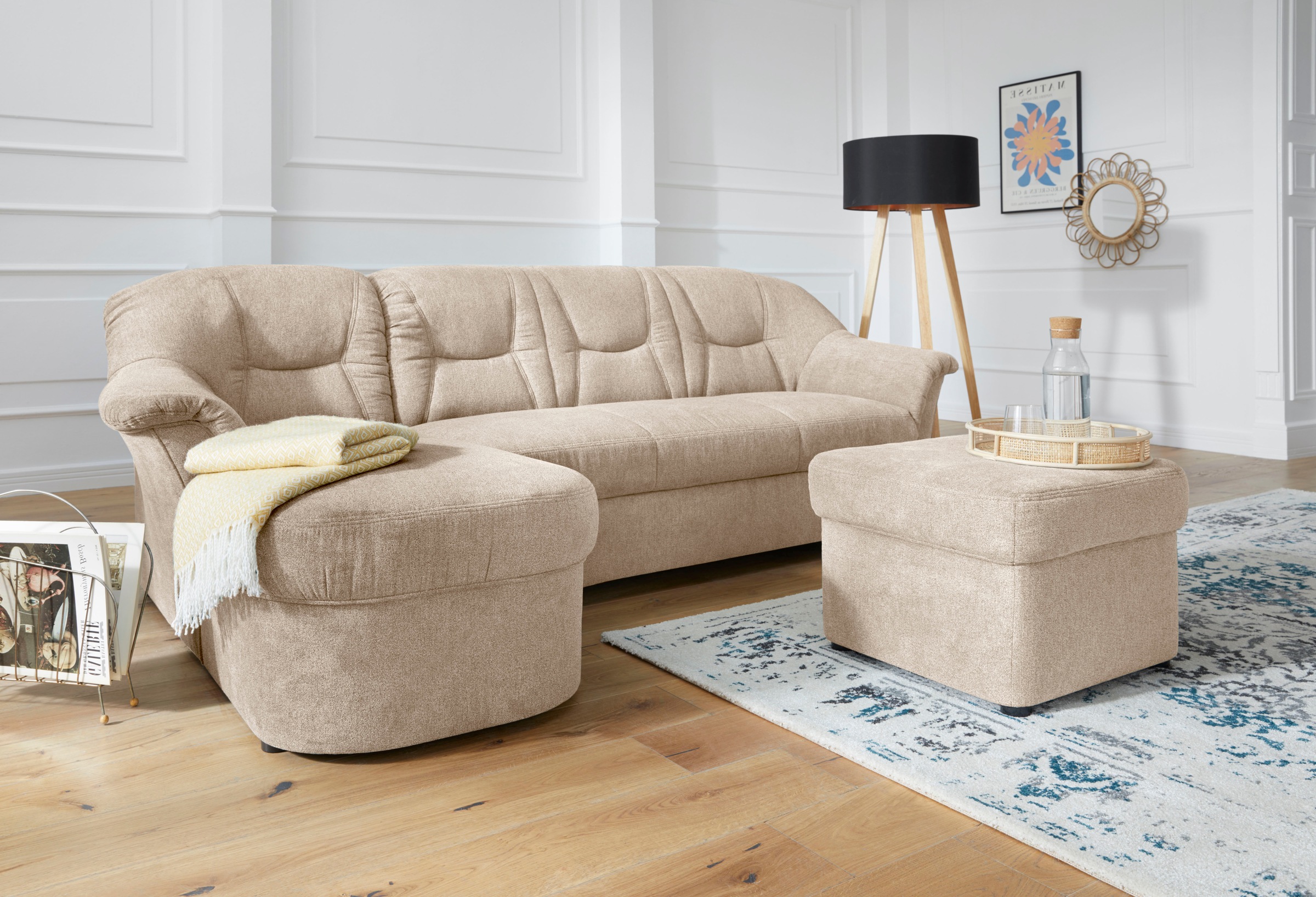 DOMO collection Ecksofa »Sarafina zeitlos und komfortabel, optional mit Fed günstig online kaufen