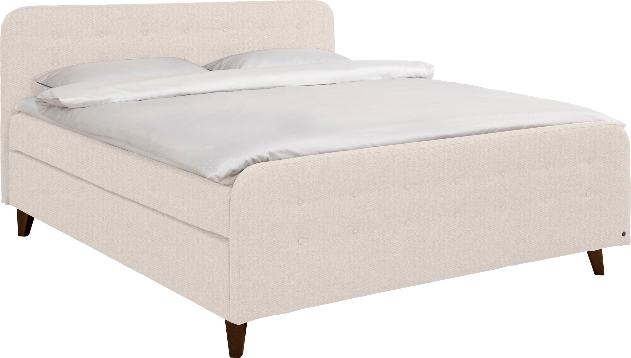 TOM TAILOR Boxspringbett »NORDIC BOX«, mit Knopfheftung im Kopfteil und Fußteil, Füße... kaufen