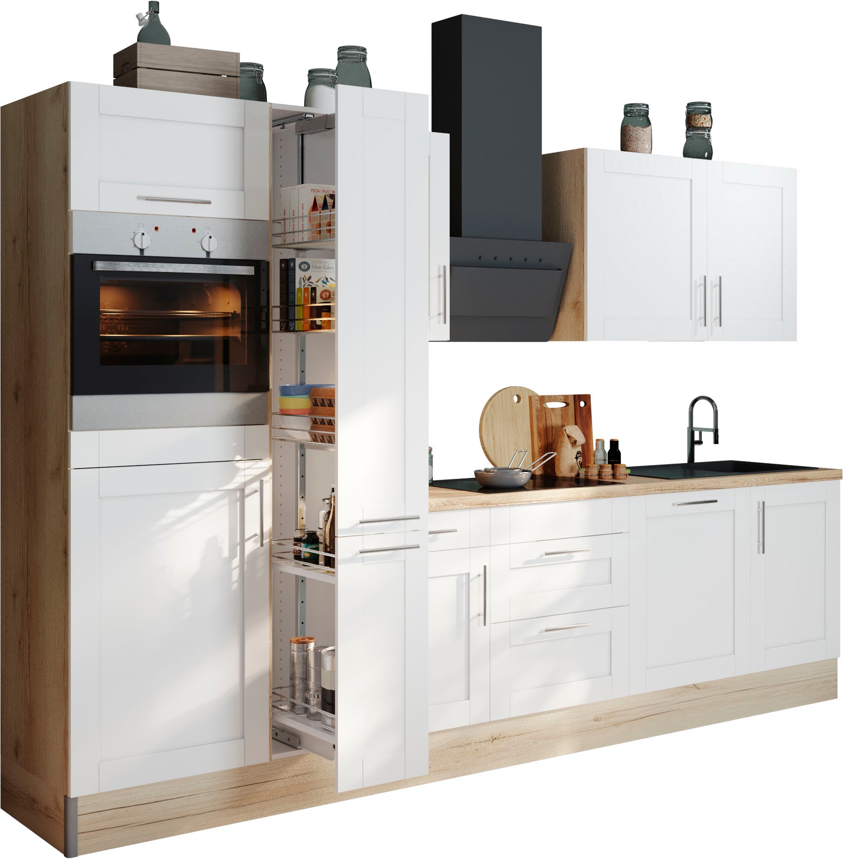 KOCHSTATION Küchenzeile »KS-Ahus«, Breite 310 cm, wahlw. mit E-Geräten, MDF günstig online kaufen