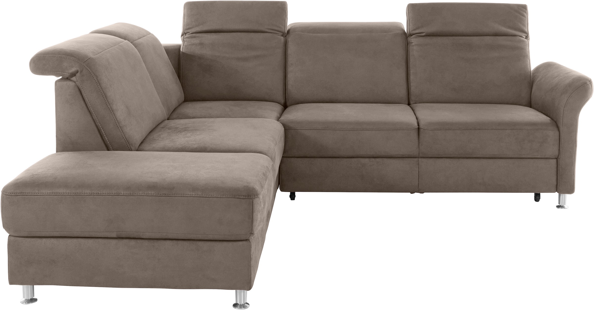 sit&more Ecksofa »Darwin L-Form«, inklusive Federkern, wahlweise mit Kopfteilverstellung, Bettfunktion