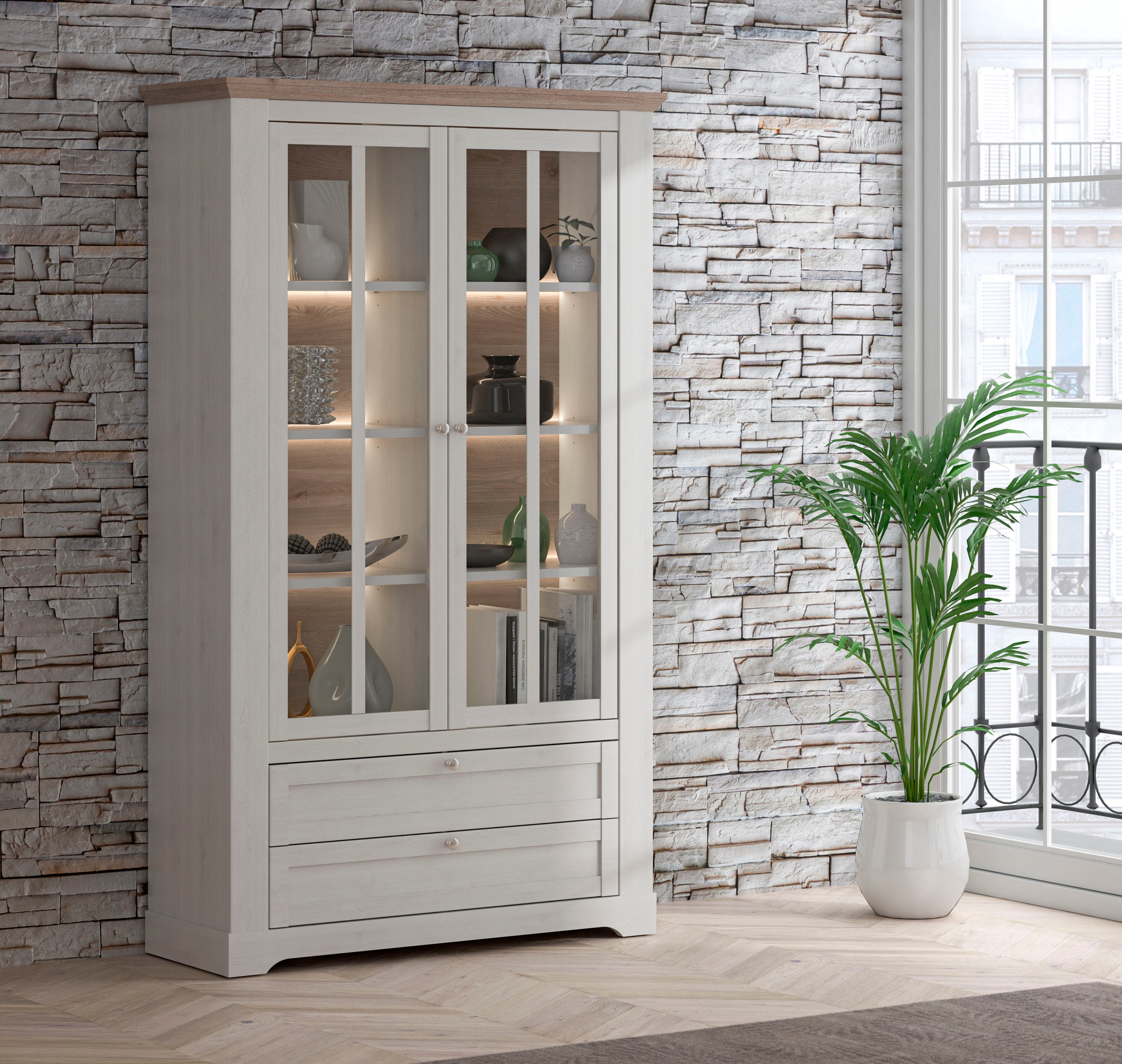 FORTE Vitrine "Iloppa" Höhe ca. 209 cm günstig online kaufen